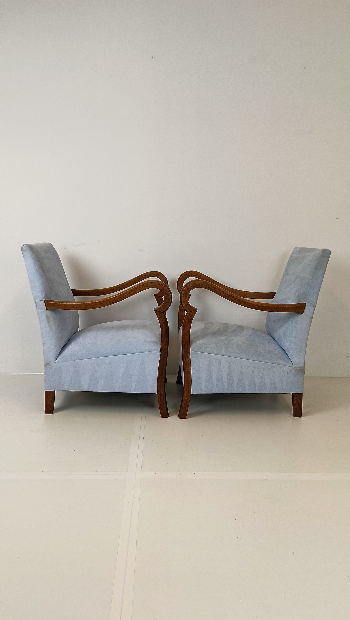 Beautiful Set Of TWO Pastel Blue Chairs