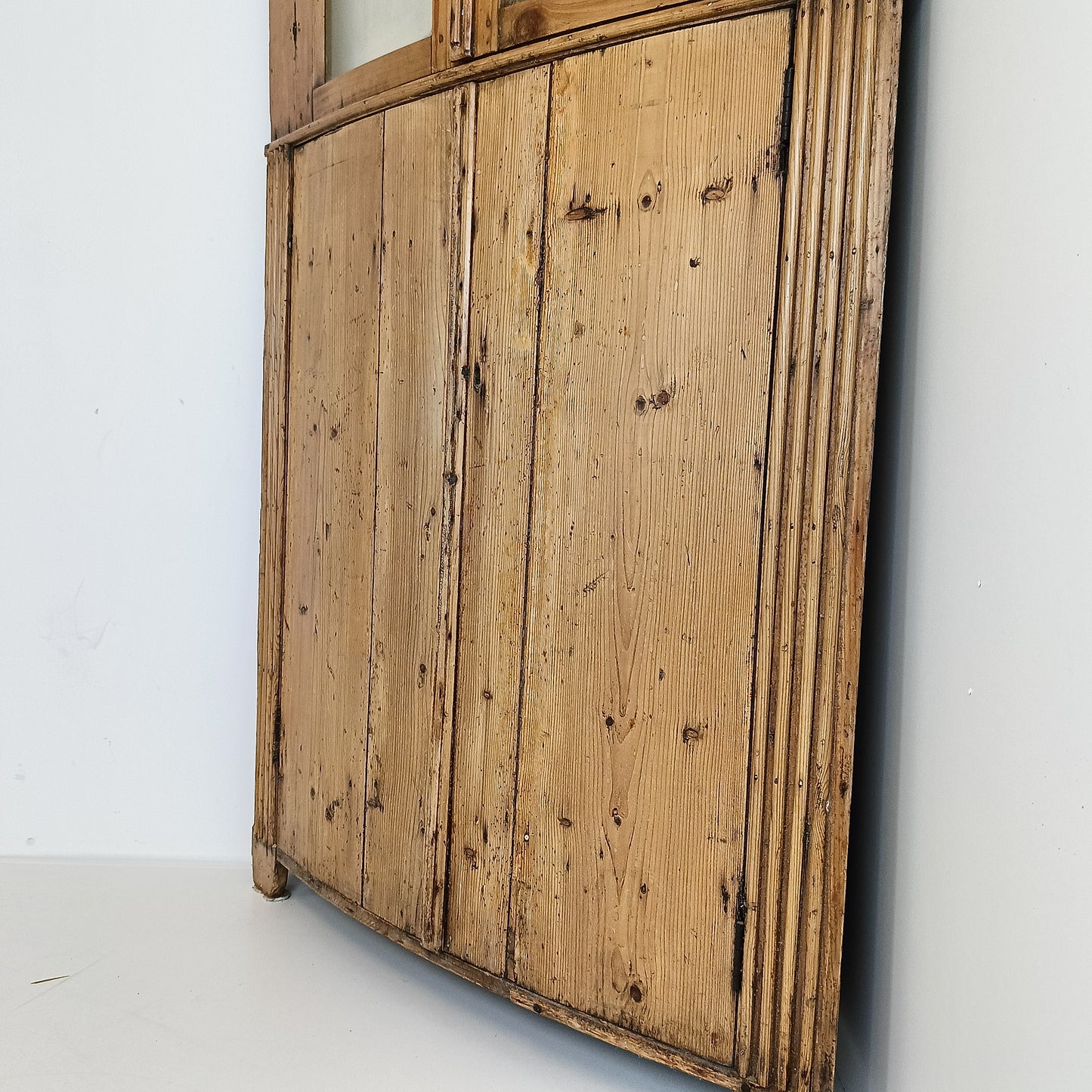 Unique Antique Pine Corner Cabinet