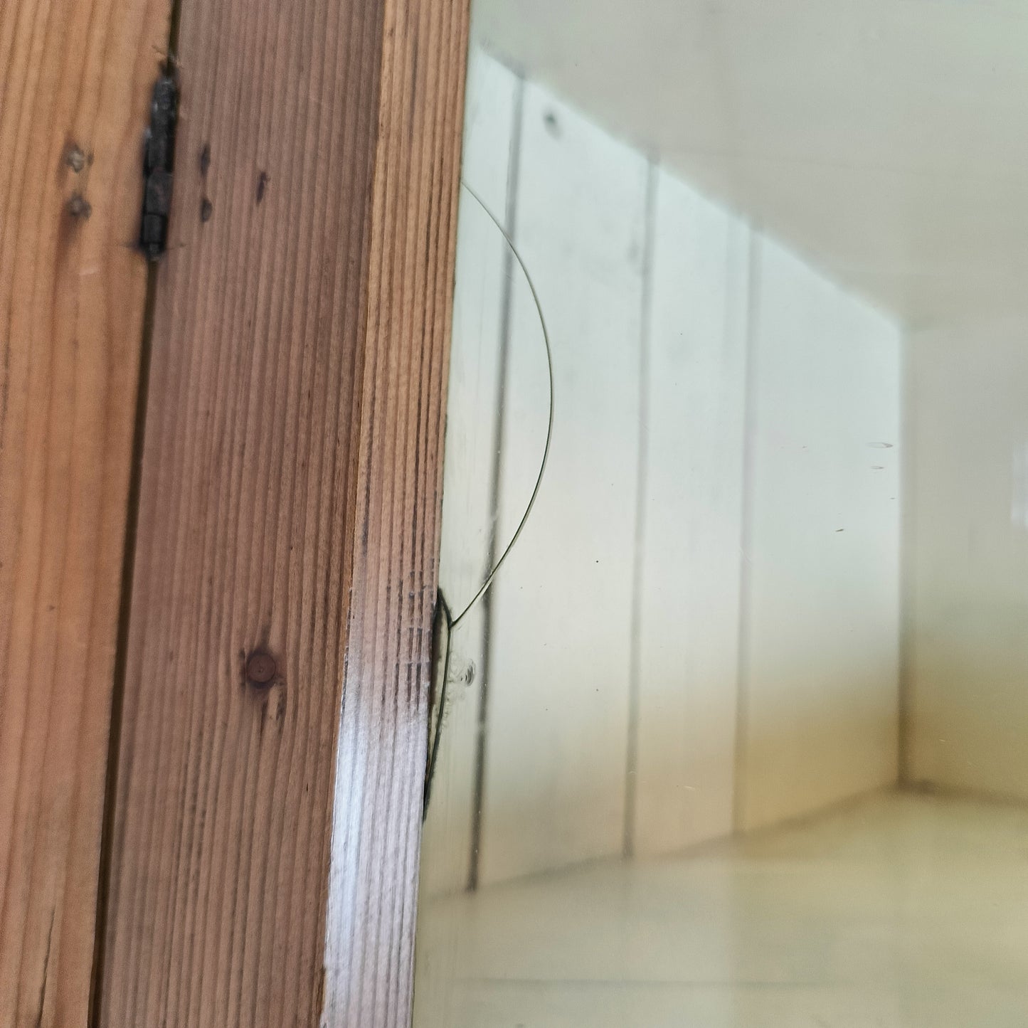 Unique Antique Pine Corner Cabinet