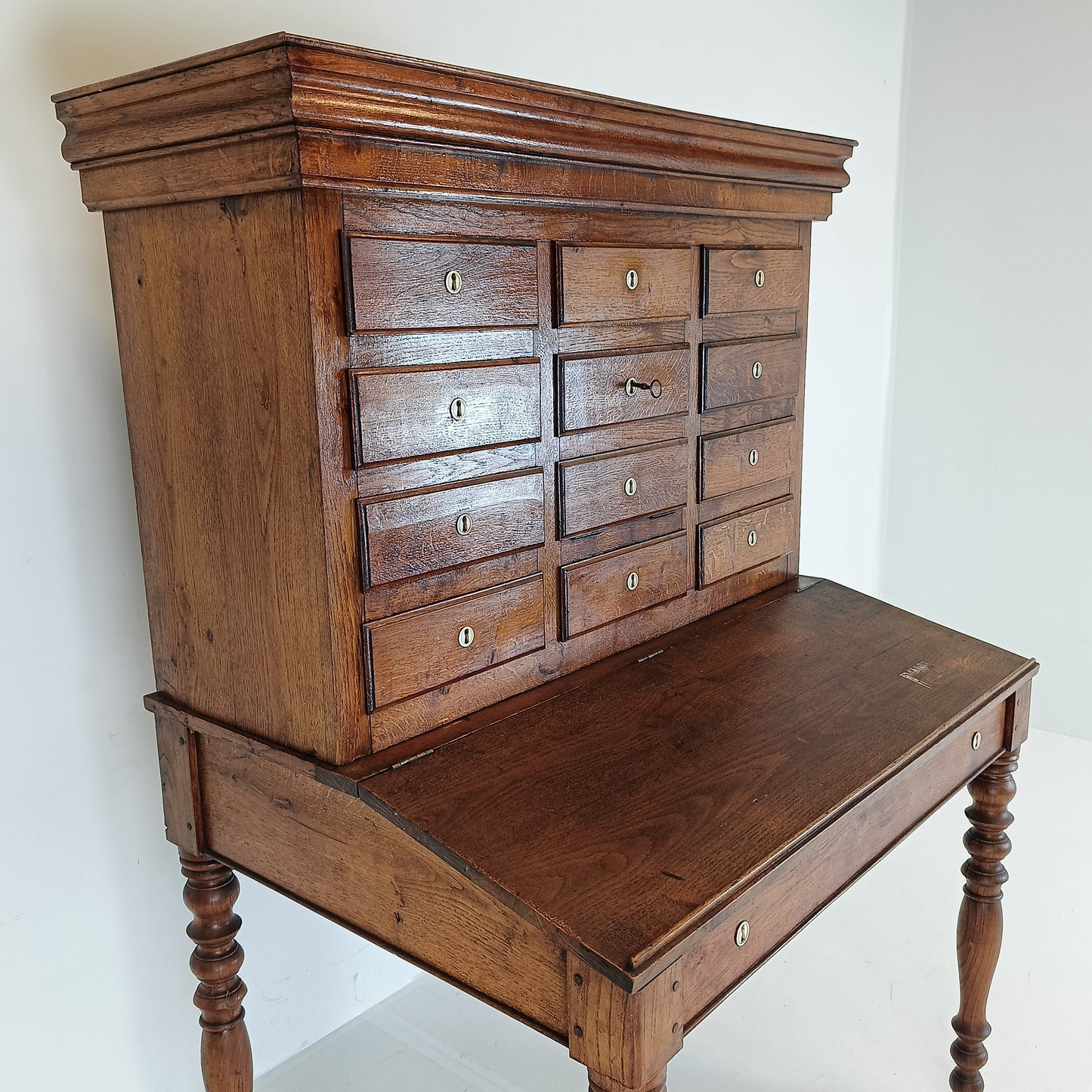 Stunning Antique One Of A Kind Notary Desk With Working Safe Bell