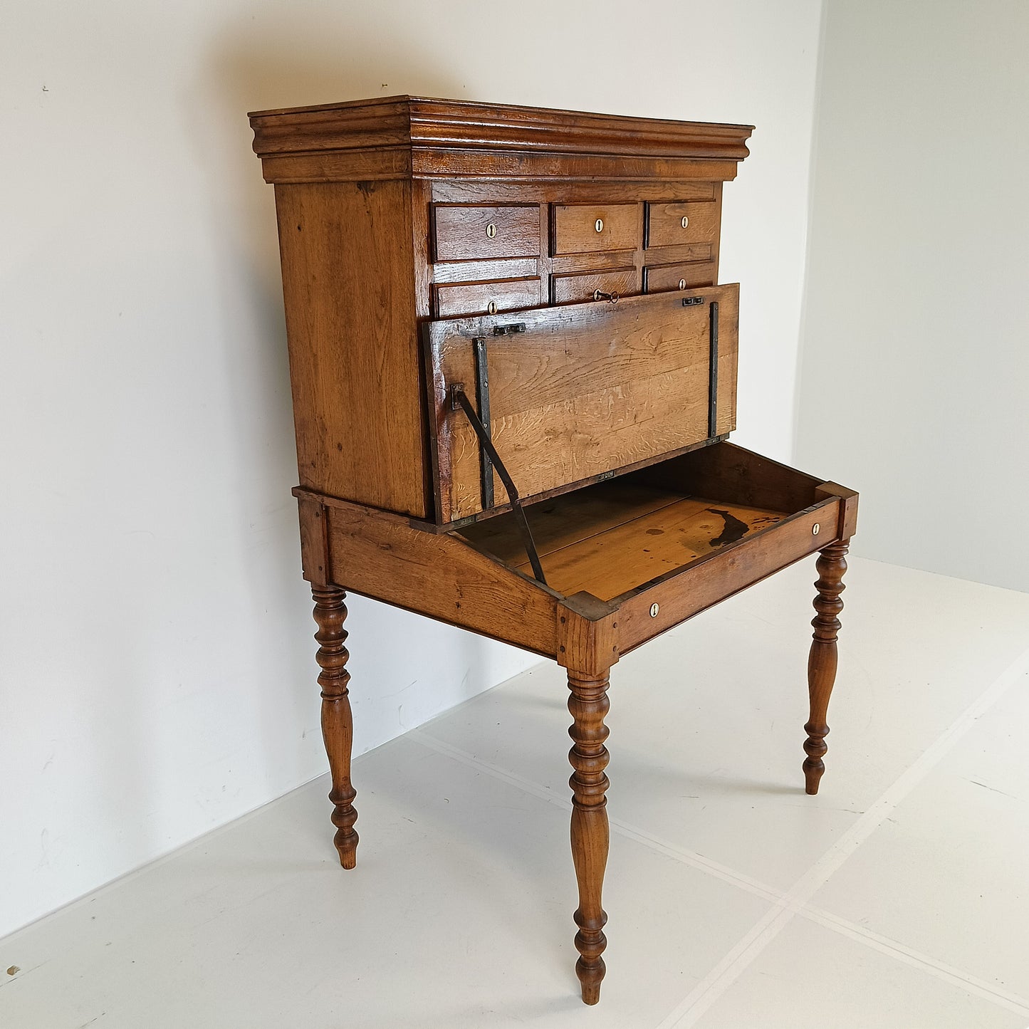 Stunning Antique One Of A Kind Notary Desk With Working Safe Bell