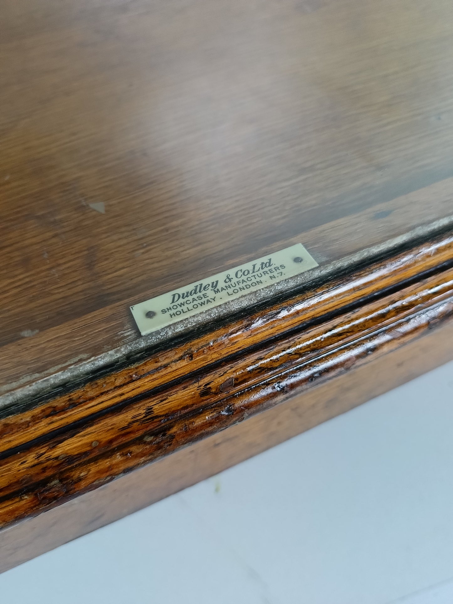 Antique Rare Glass Shop Counter By Dudley&Co