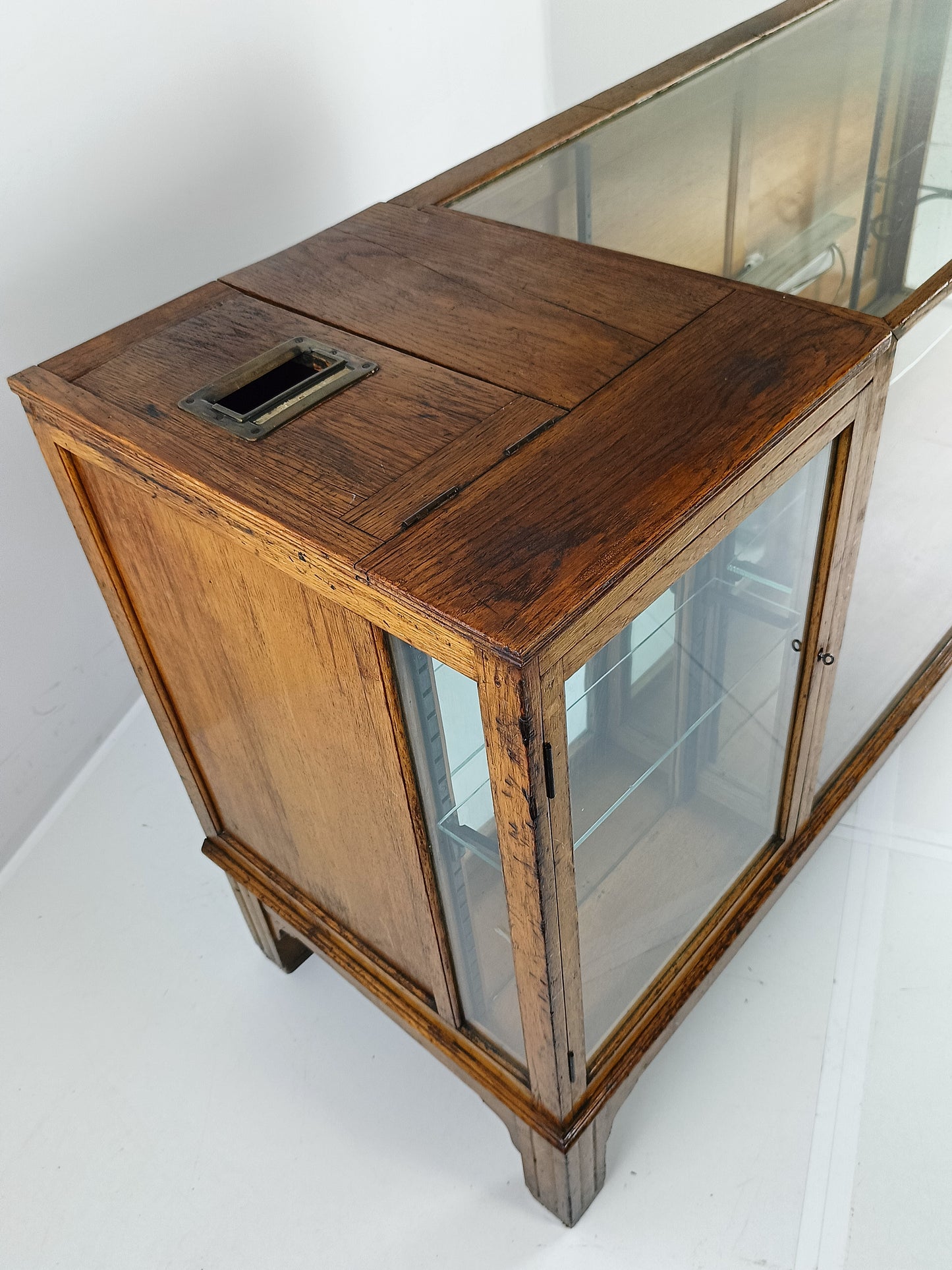 Antique Rare Glass Shop Counter By Dudley&Co