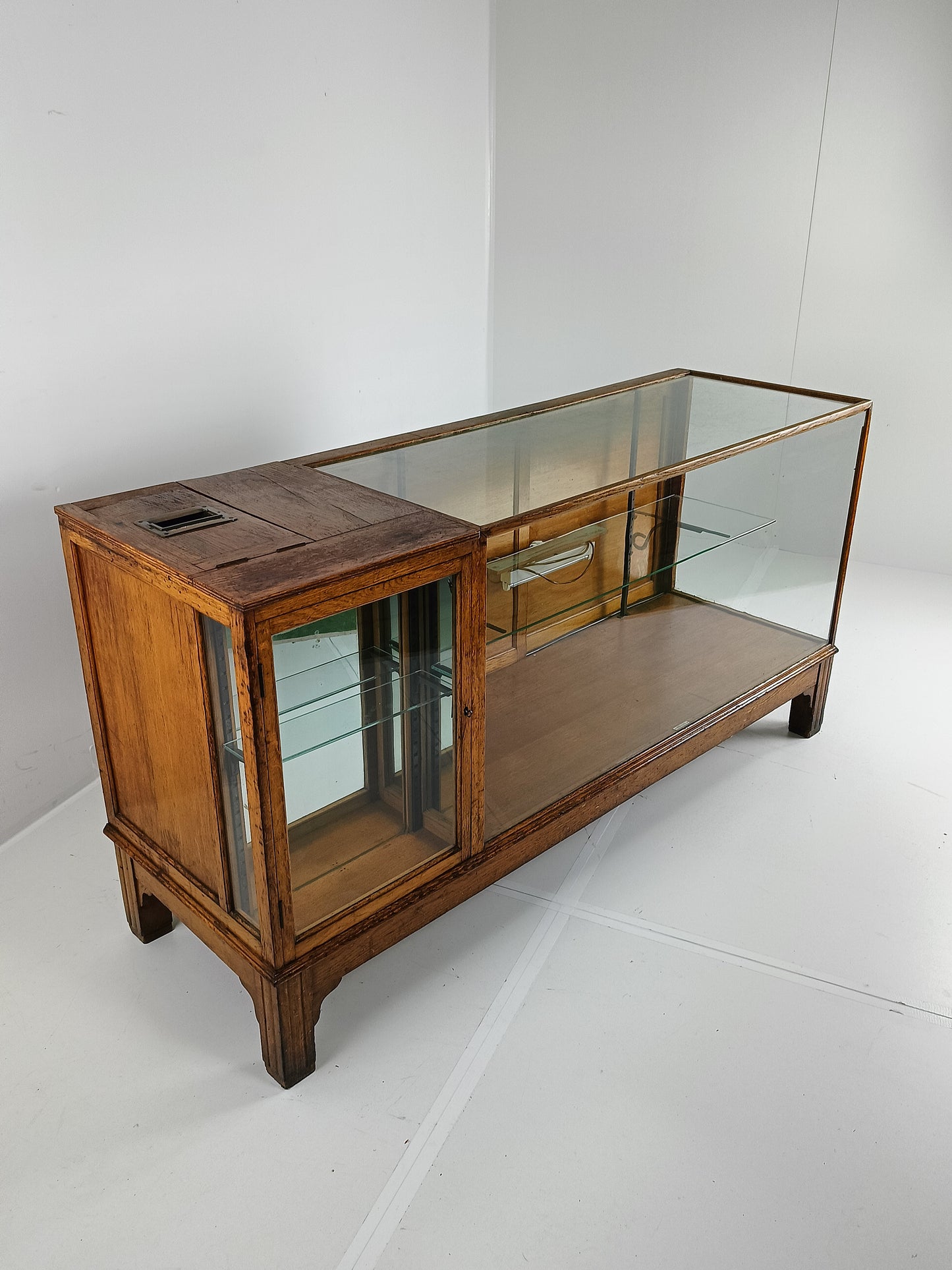 Antique Rare Glass Shop Counter By Dudley&Co