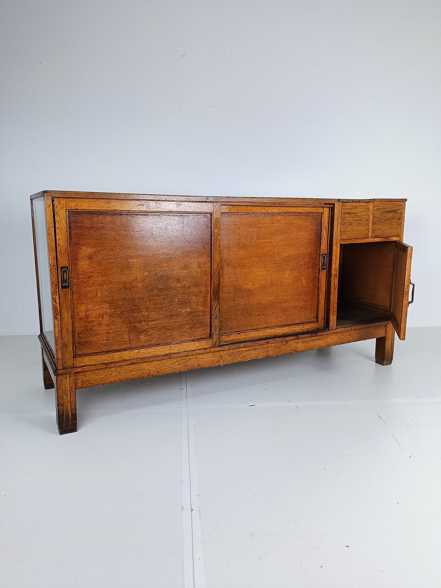 Antique Rare Glass Shop Counter By Dudley&Co