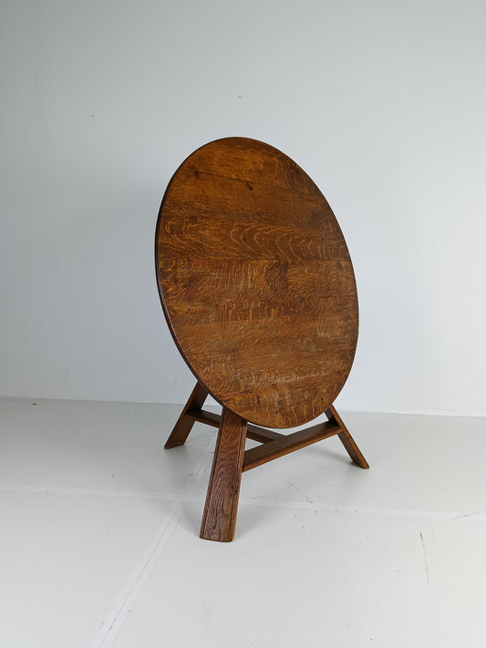 Antique Round Tilt Top Table From Drenthe, The Netherlands