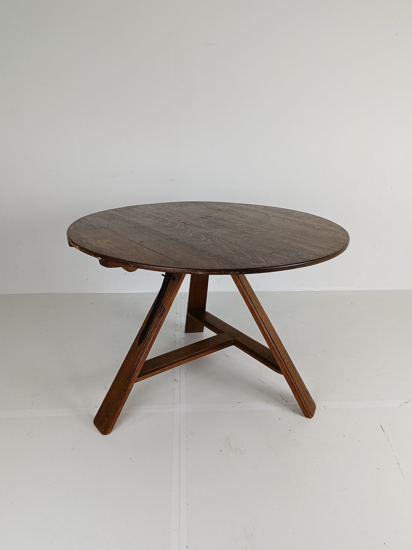 Antique Round Tilt Top Table From Drenthe, The Netherlands