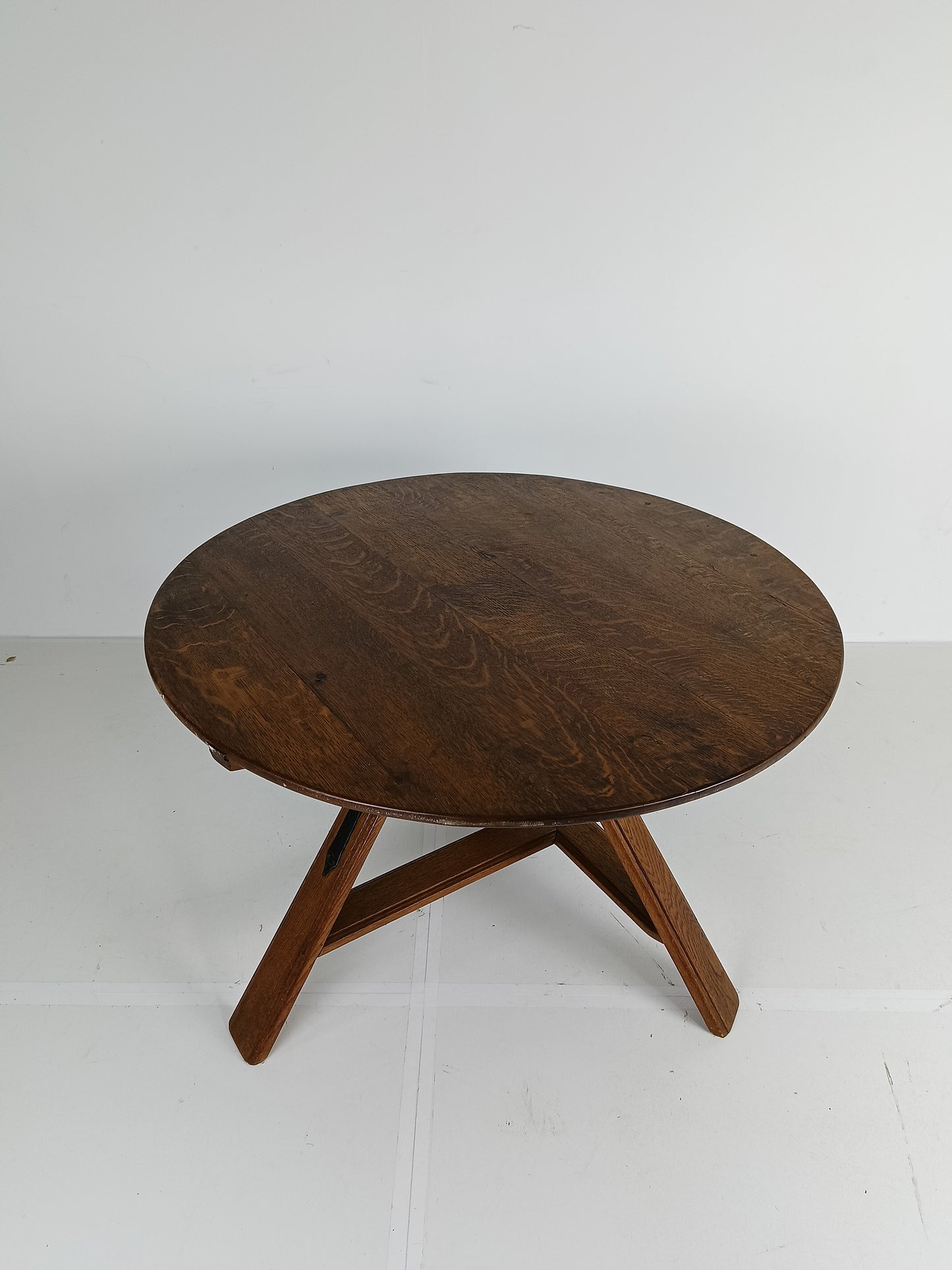 Antique Round Tilt Top Table From Drenthe, The Netherlands