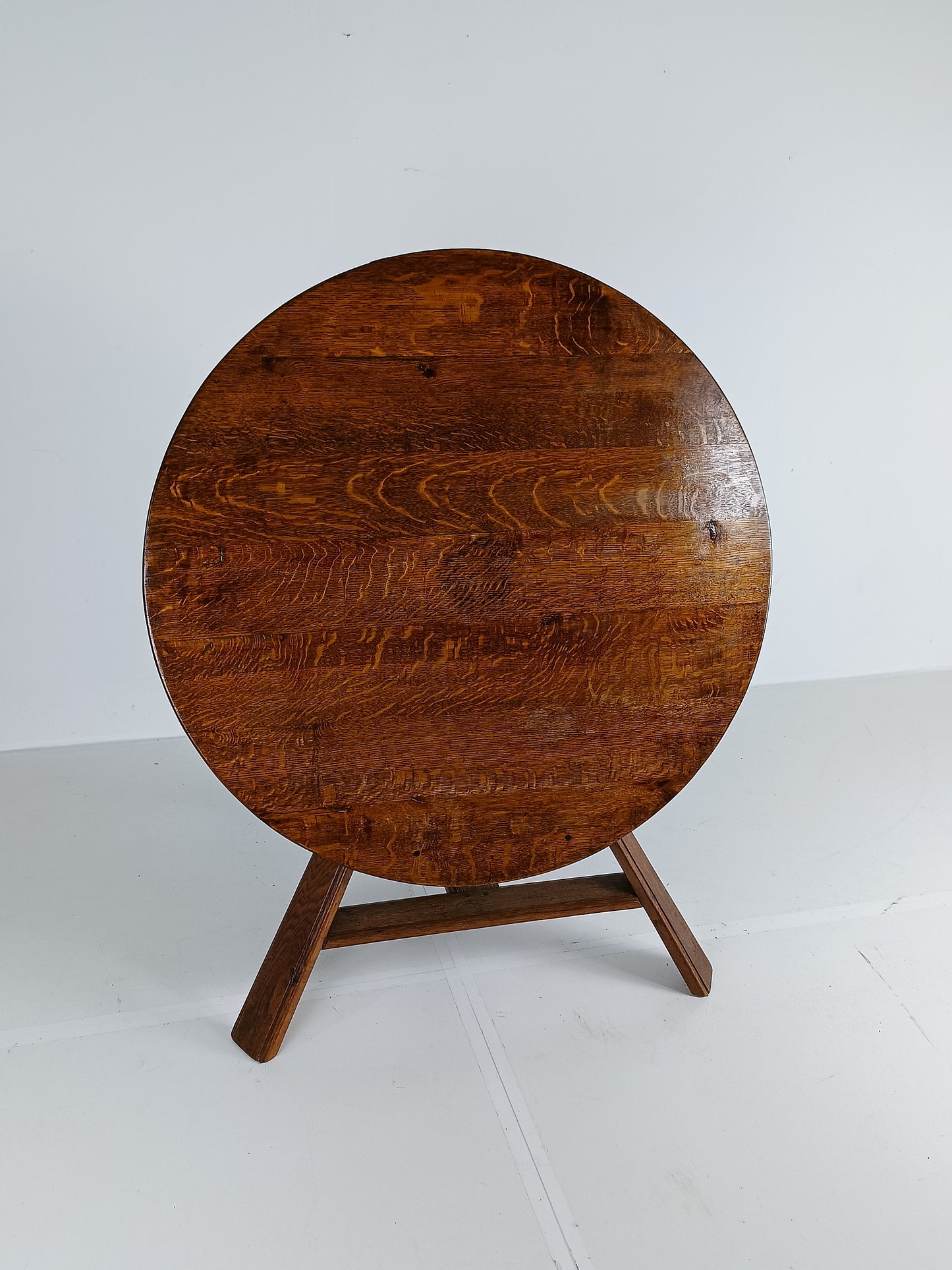 Antique Round Tilt Top Table From Drenthe, The Netherlands
