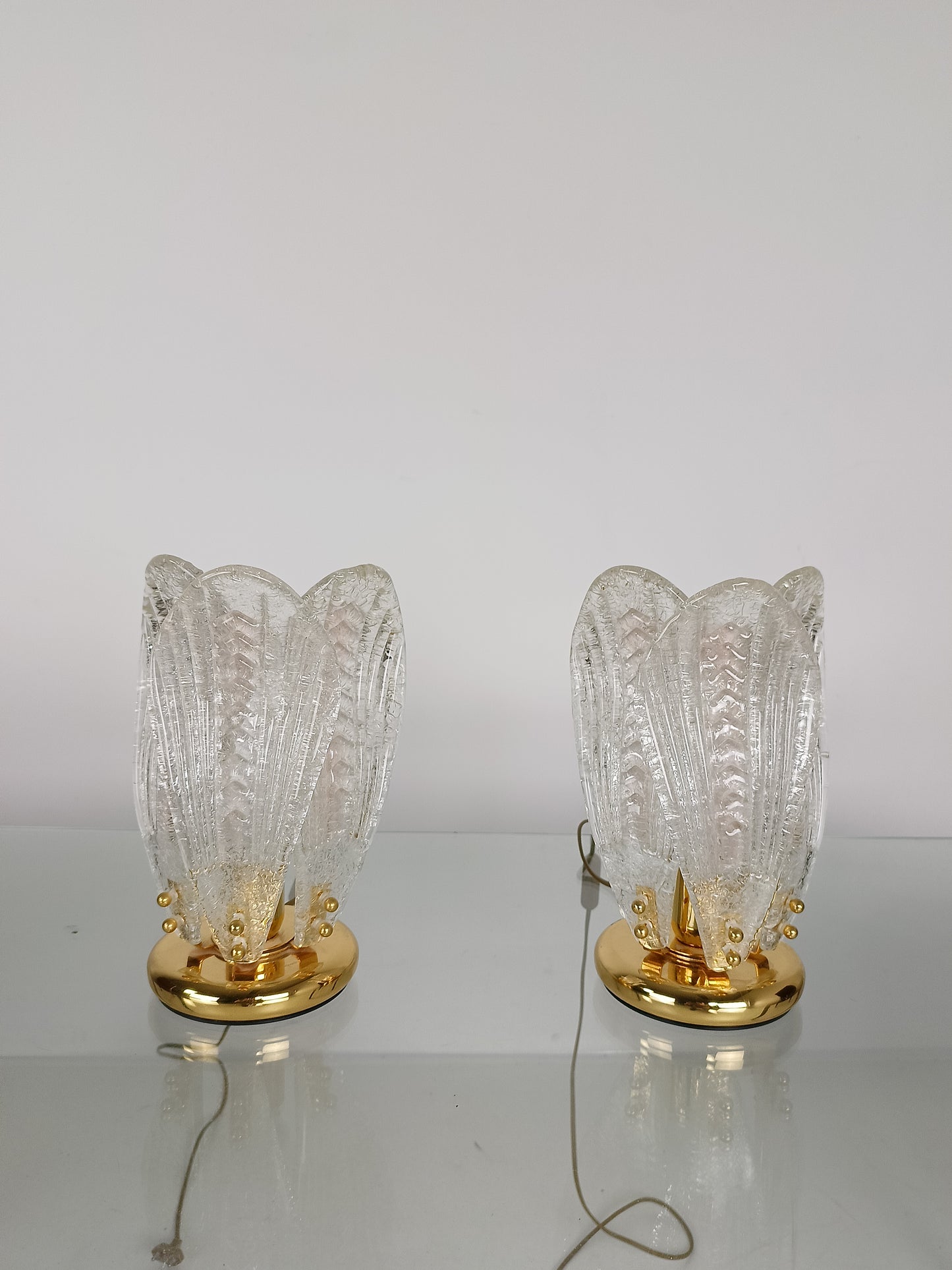 Italian Murano Glass Petali Table Lamp, 1970s