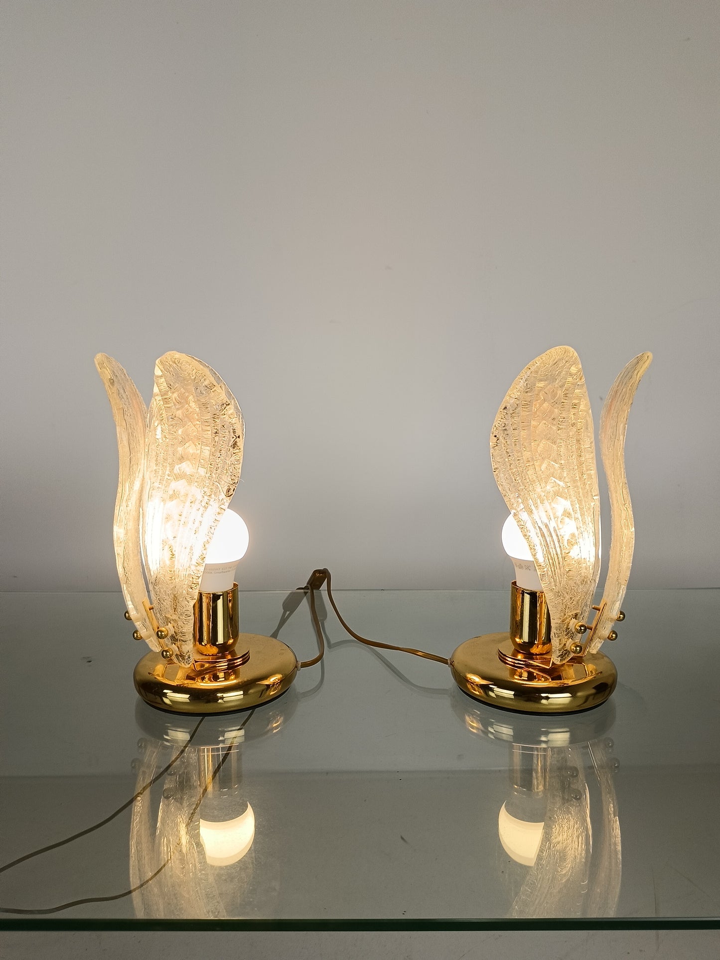 Italian Murano Glass Petali Table Lamp, 1970s