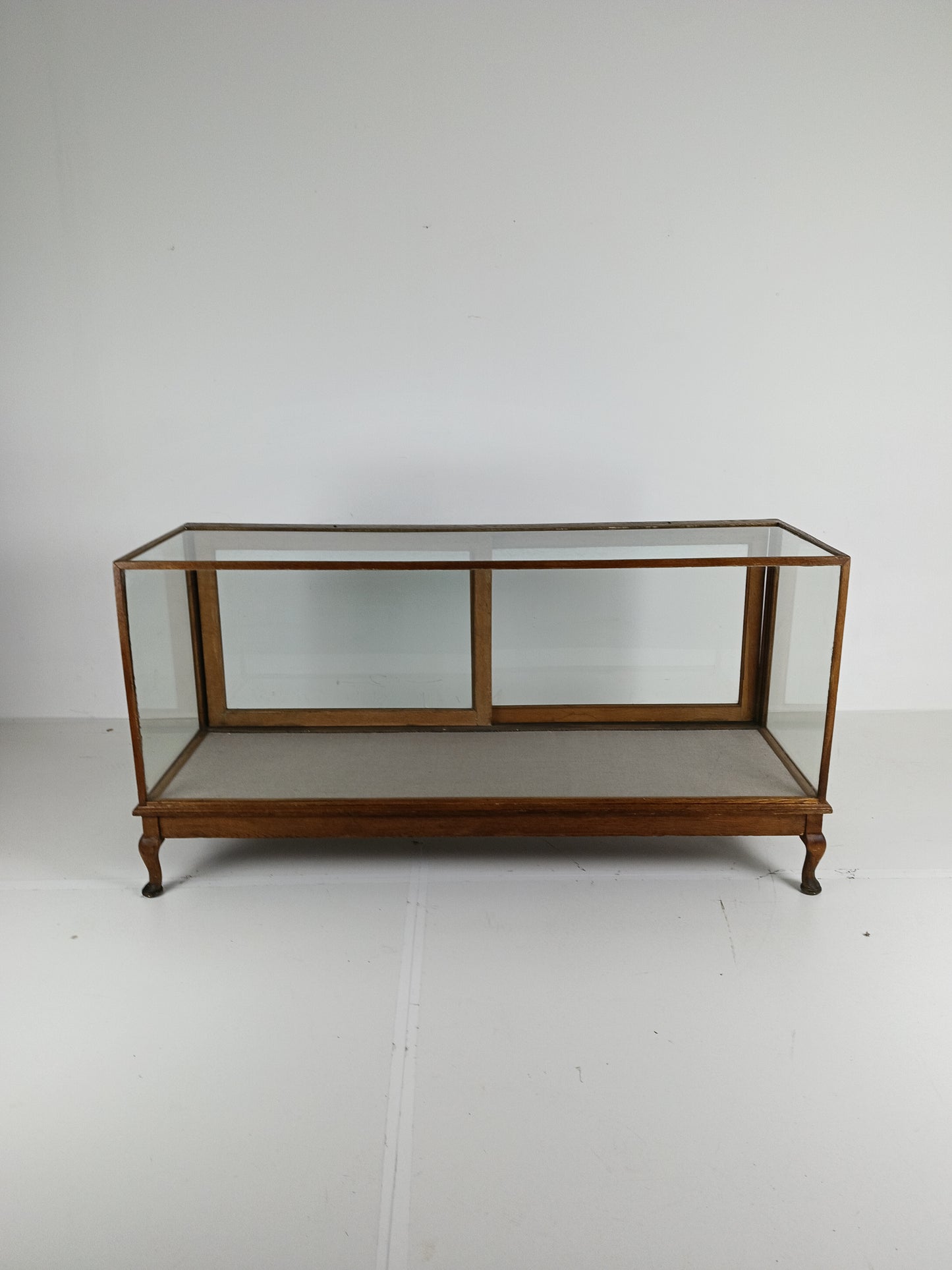 Antique Large Glass Dispay Cabinet / Shop Counter