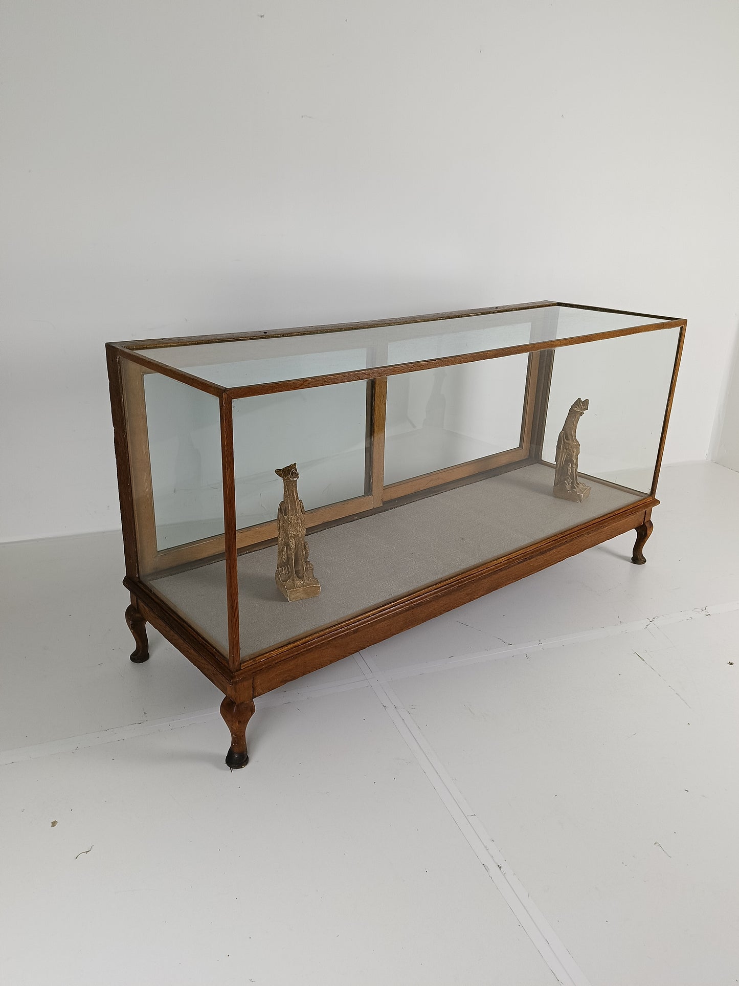Antique Large Glass Dispay Cabinet / Shop Counter