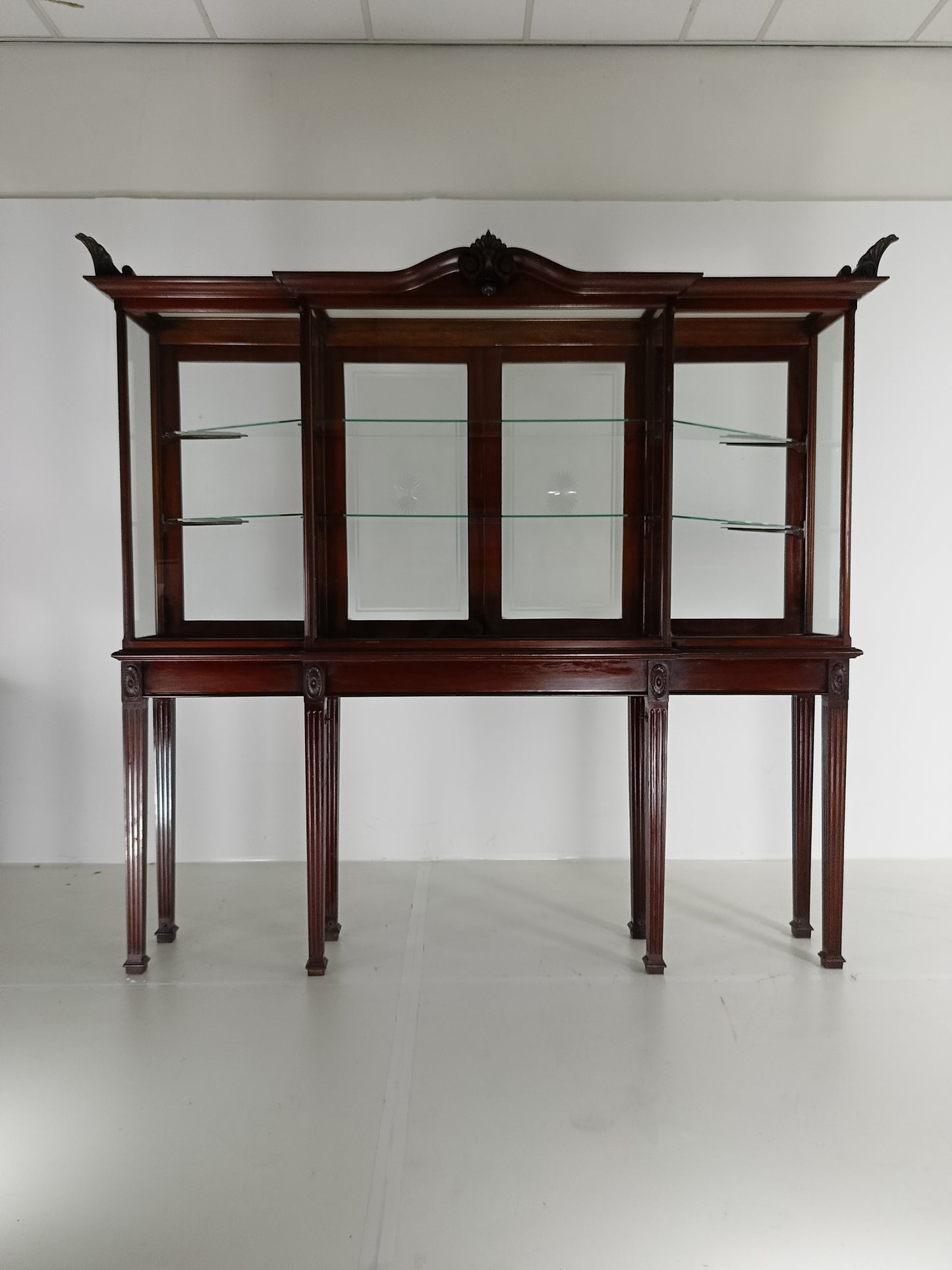 Neoclassical Mahogany Shop Display Cabinet Made By A Edmonds&Co