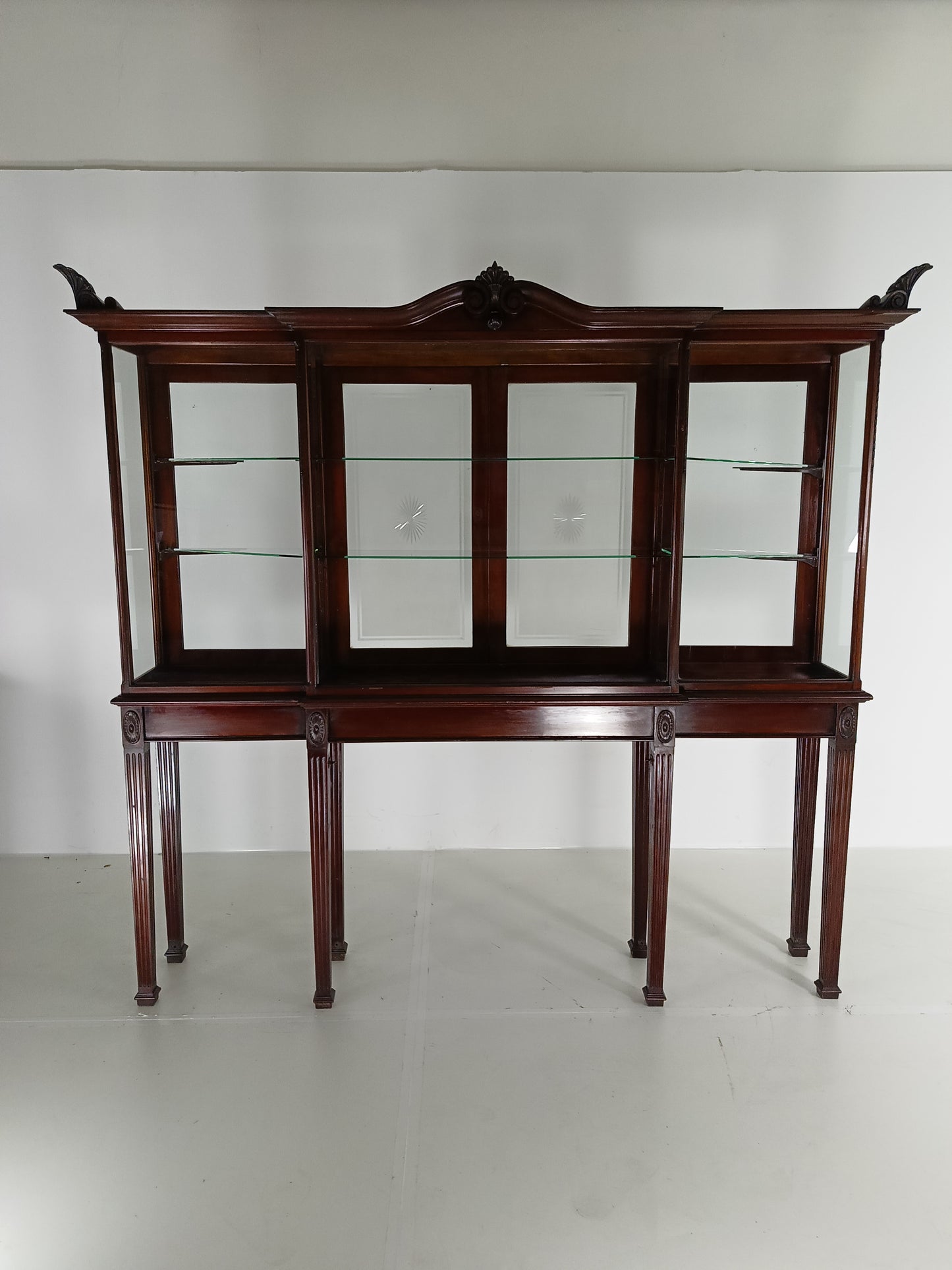 Neoclassical Mahogany Shop Display Cabinet Made By A Edmonds&Co