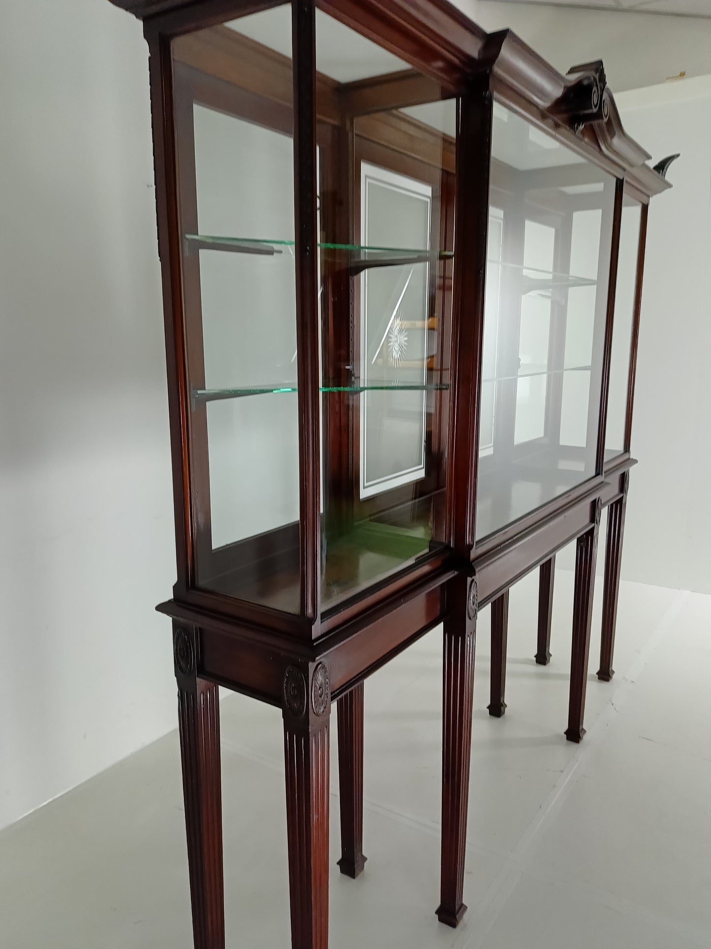 Neoclassical Mahogany Shop Display Cabinet Made By A Edmonds&Co