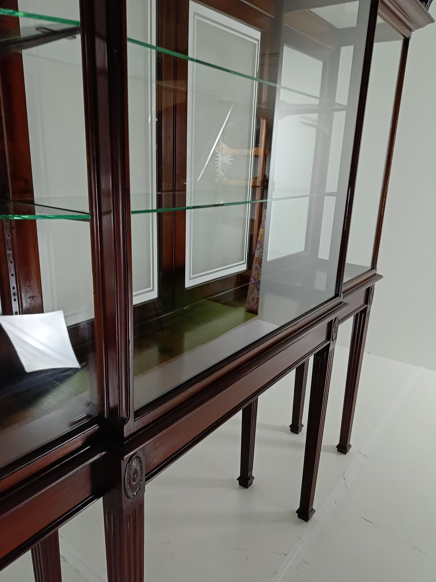 Neoclassical Mahogany Shop Display Cabinet Made By A Edmonds&Co