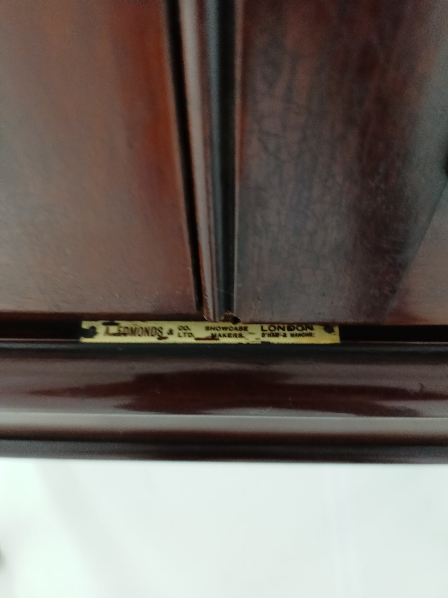 Neoclassical Mahogany Shop Display Cabinet Made By A Edmonds&Co