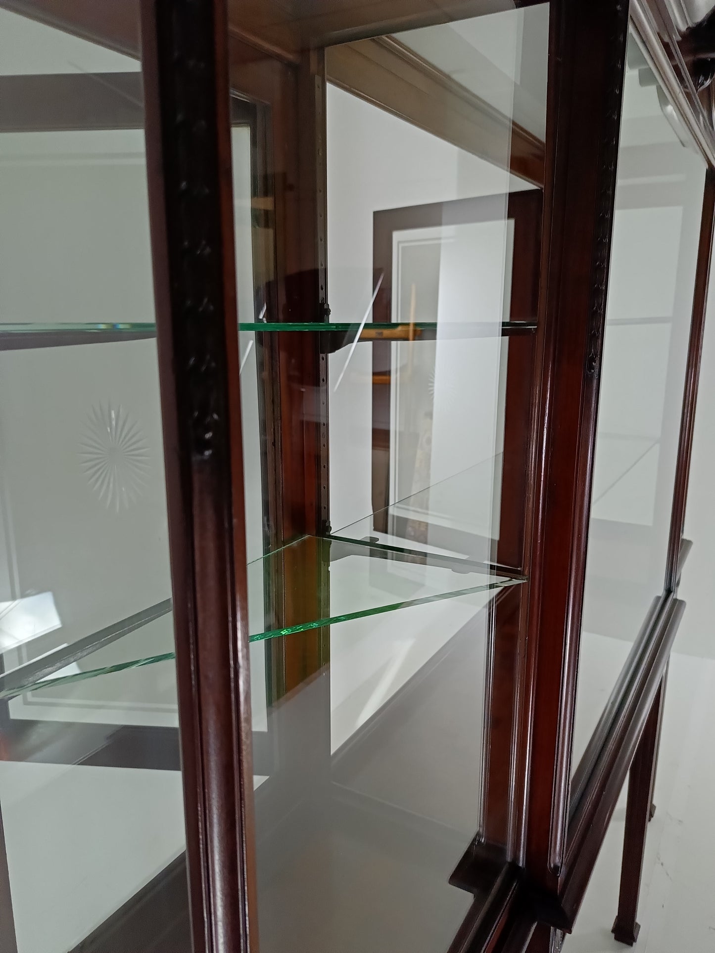 Neoclassical Mahogany Shop Display Cabinet Made By A Edmonds&Co