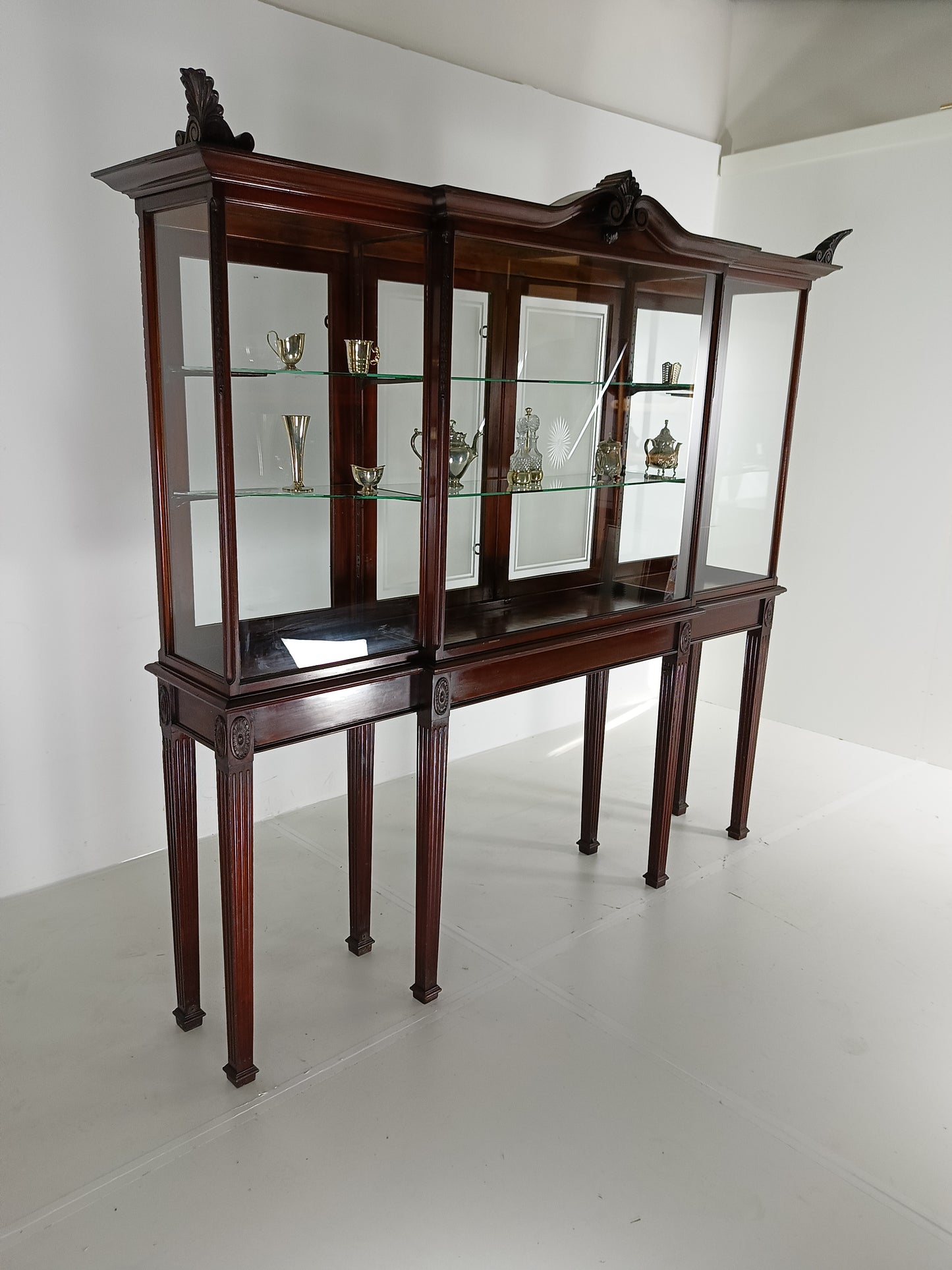 Neoclassical Mahogany Shop Display Cabinet Made By A Edmonds&Co