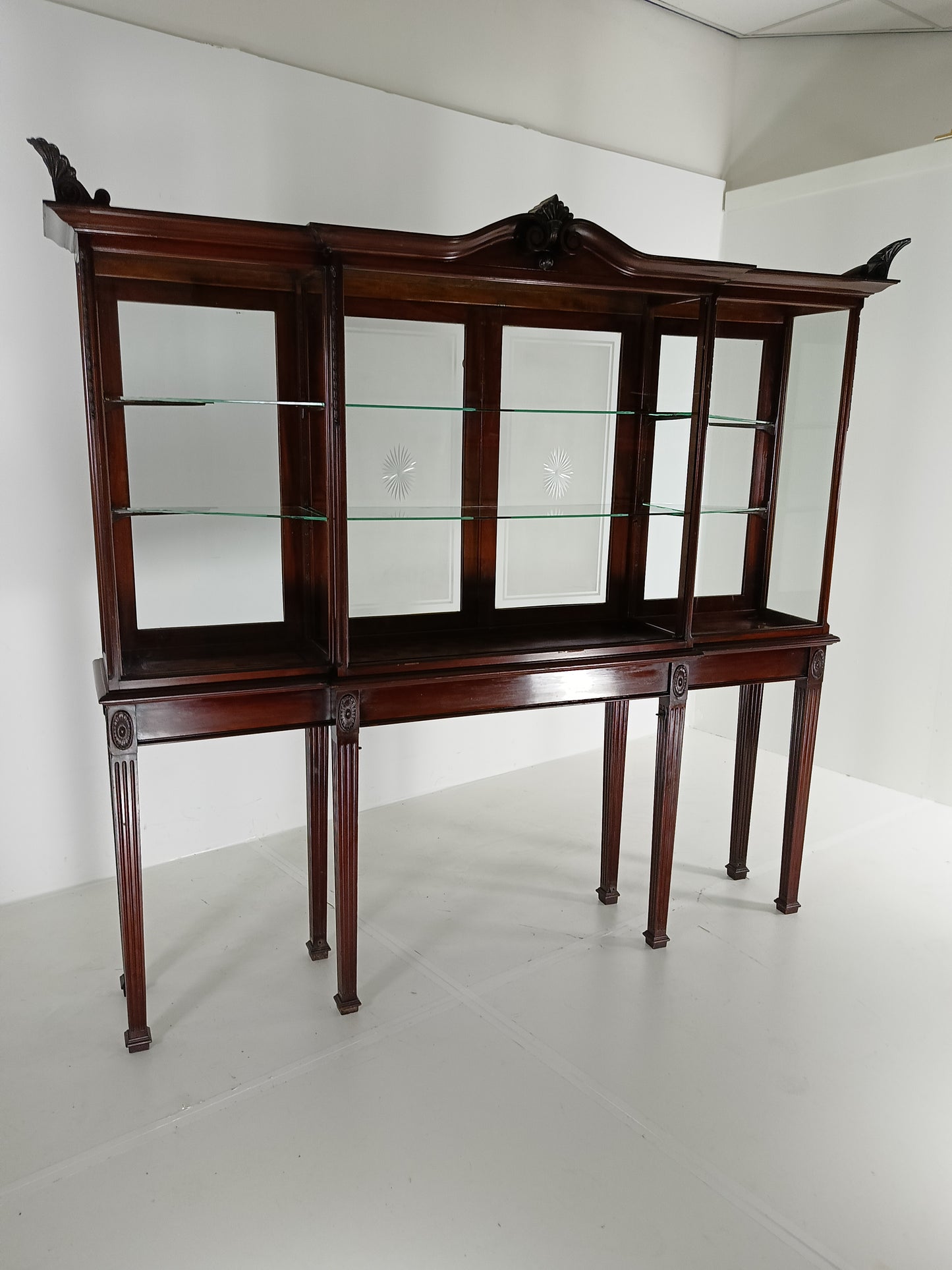 Neoclassical Mahogany Shop Display Cabinet Made By A Edmonds&Co