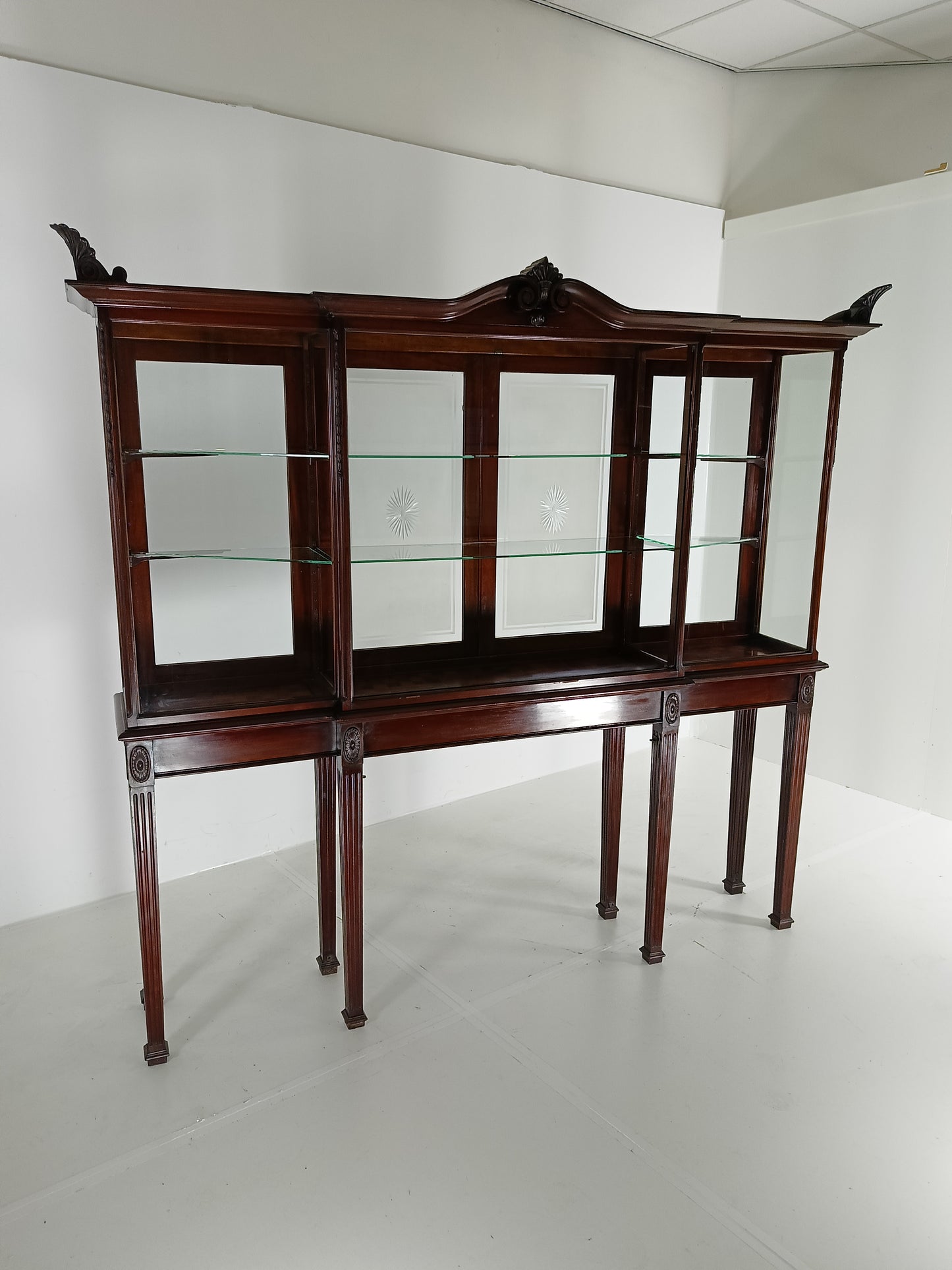 Neoclassical Mahogany Shop Display Cabinet Made By A Edmonds&Co