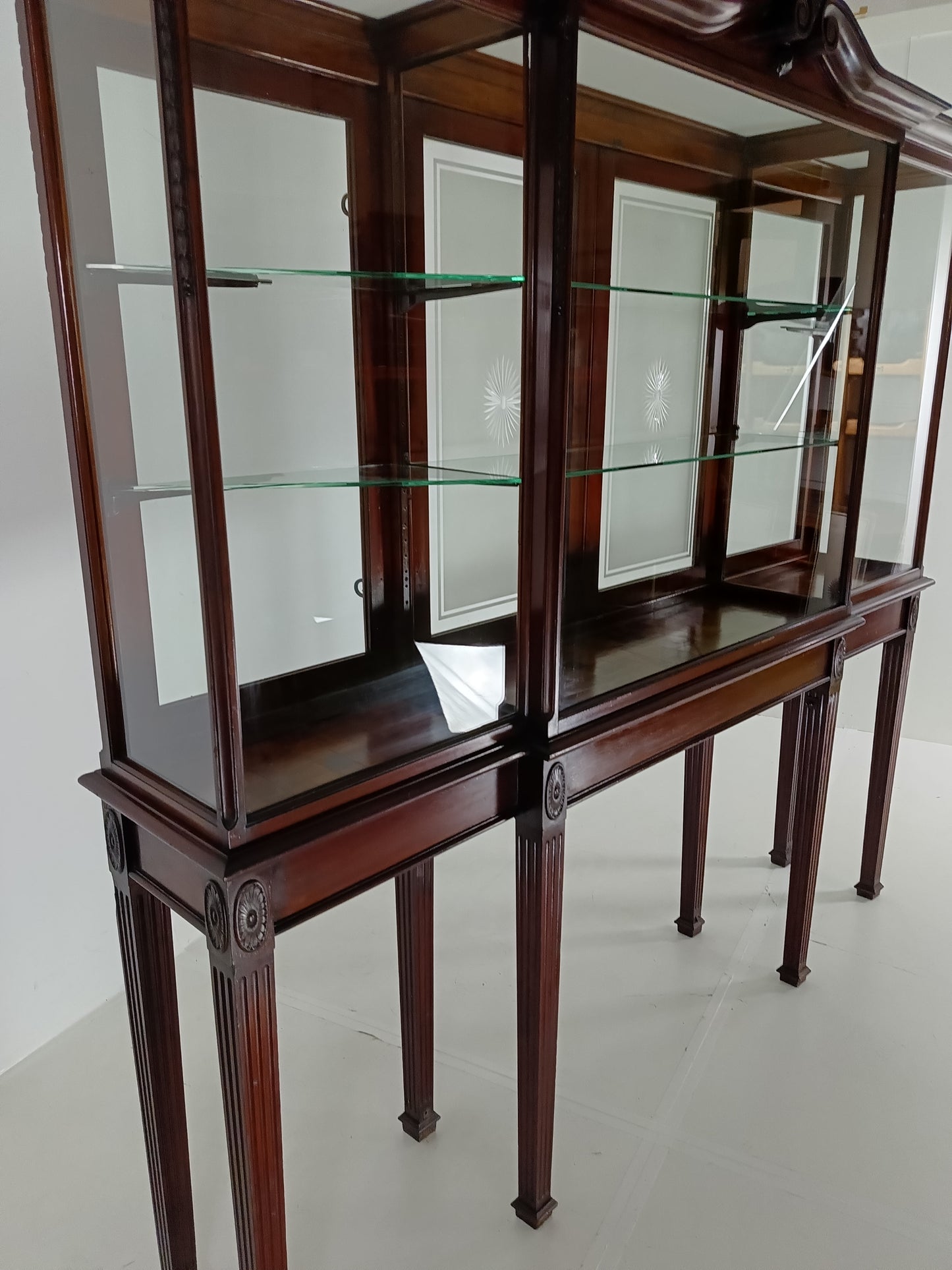 Neoclassical Mahogany Shop Display Cabinet Made By A Edmonds&Co