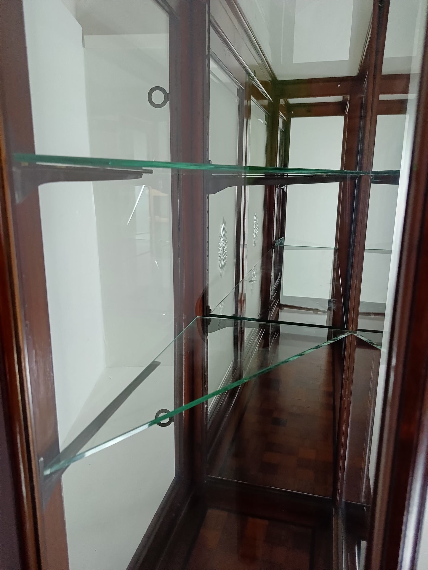Neoclassical Mahogany Shop Display Cabinet Made By A Edmonds&Co