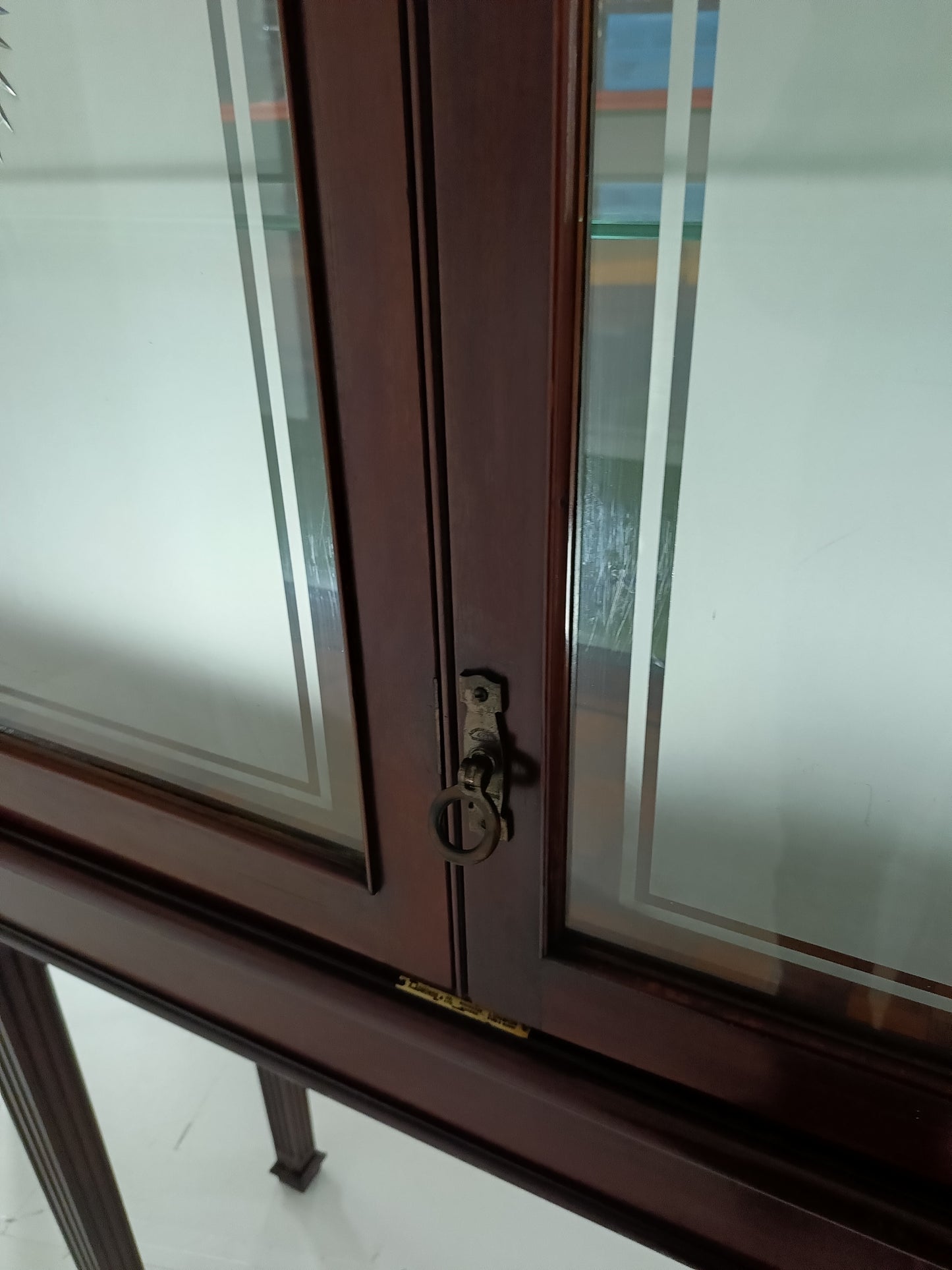 Neoclassical Mahogany Shop Display Cabinet Made By A Edmonds&Co