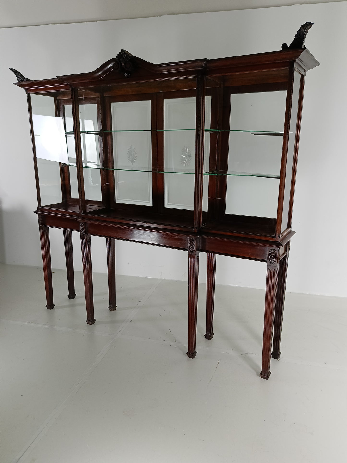 Neoclassical Mahogany Shop Display Cabinet Made By A Edmonds&Co