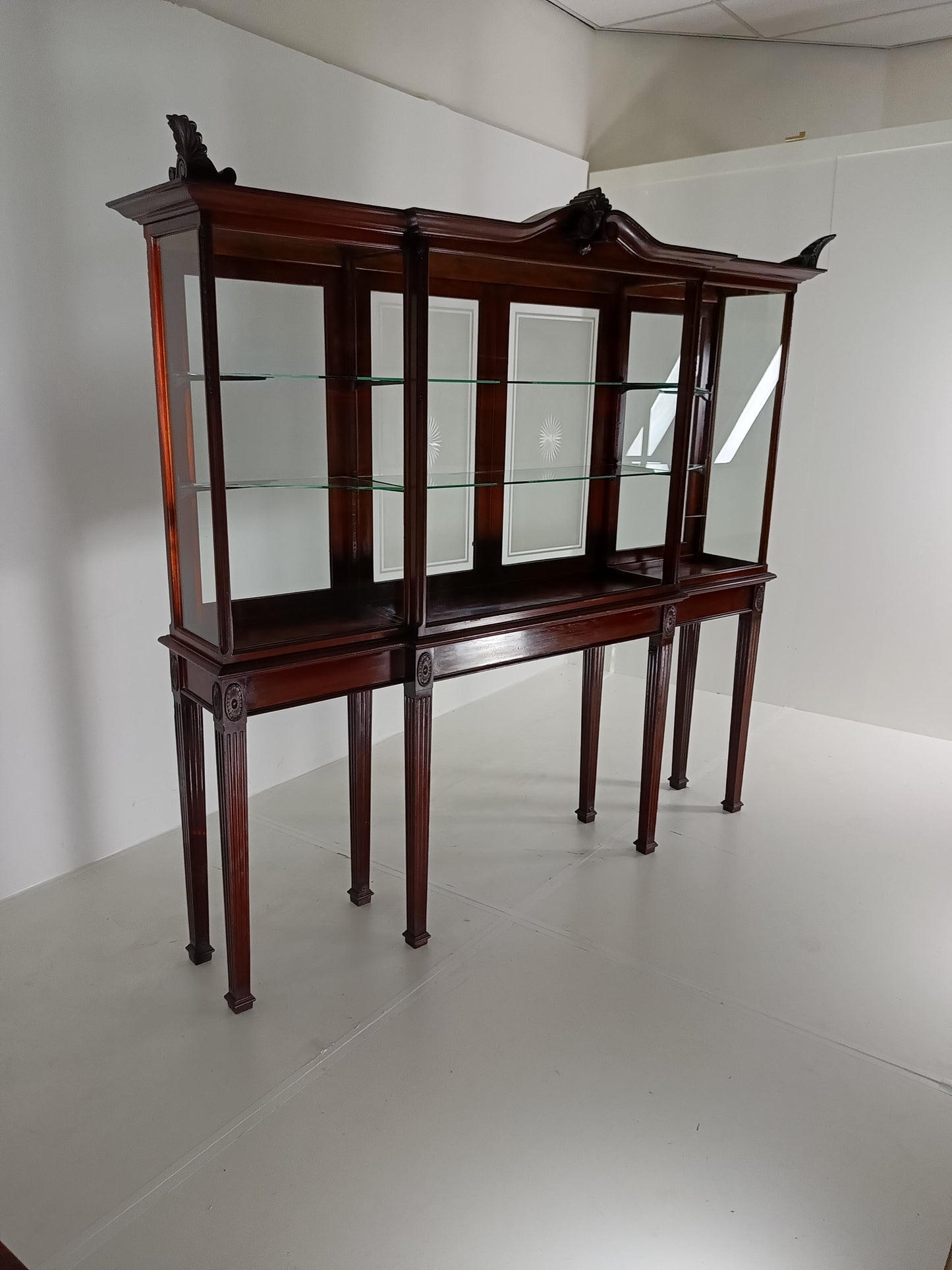 Neoclassical Mahogany Shop Display Cabinet Made By A Edmonds&Co
