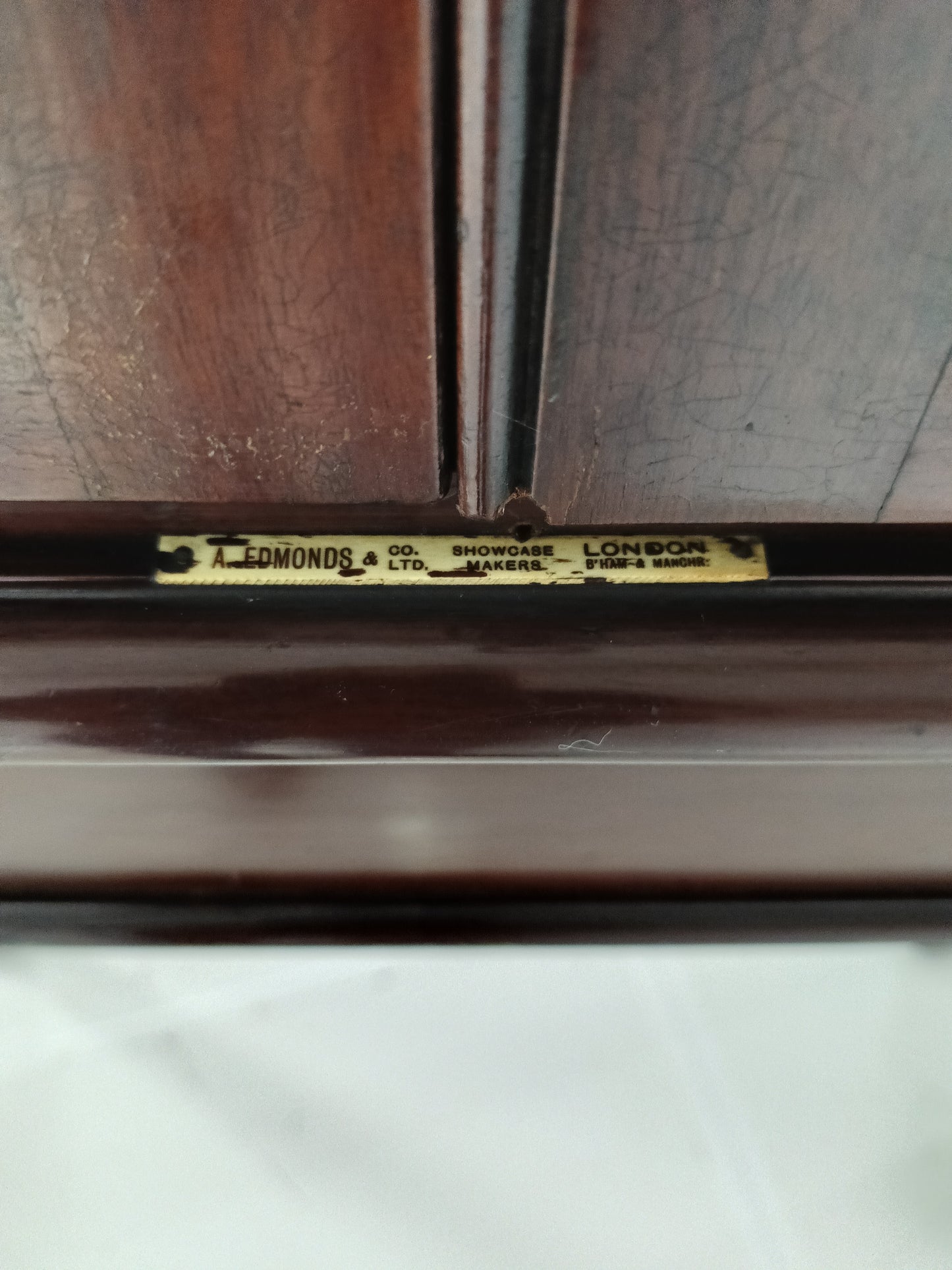 Neoclassical Mahogany Shop Display Cabinet Made By A Edmonds&Co