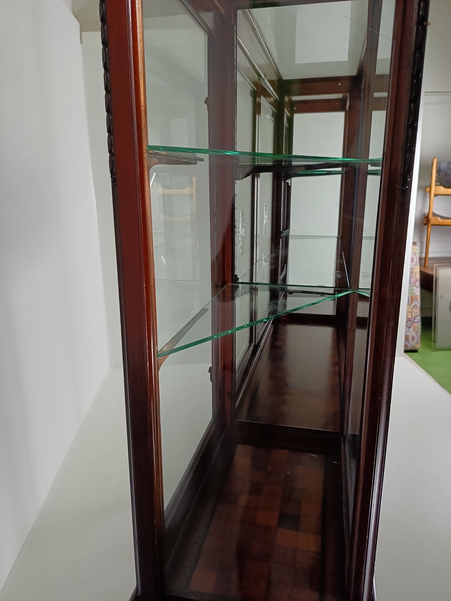Neoclassical Mahogany Shop Display Cabinet Made By A Edmonds&Co