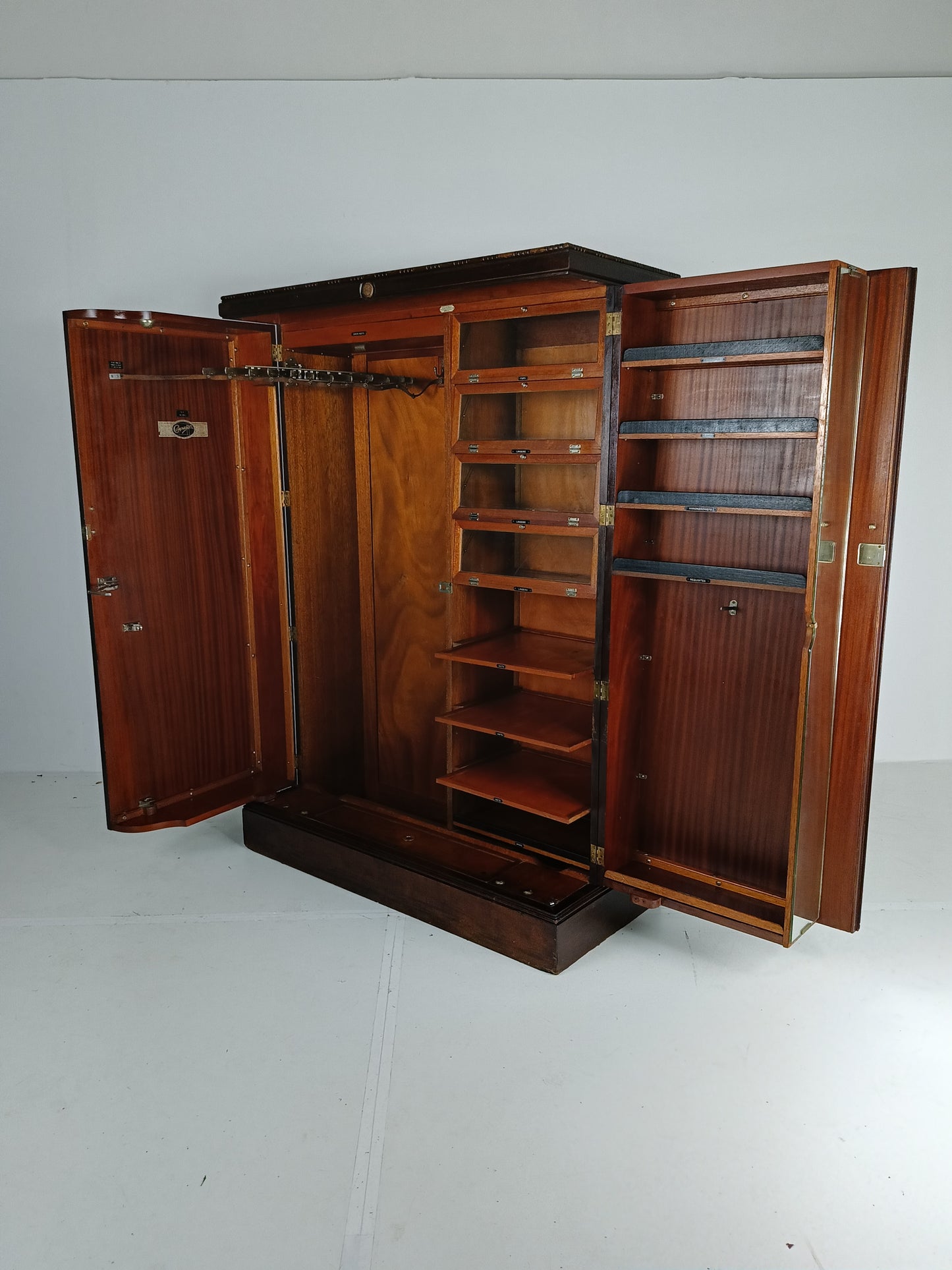 1920s, Mahogany and Oak Compactom Ltd Ladies Wardrobe