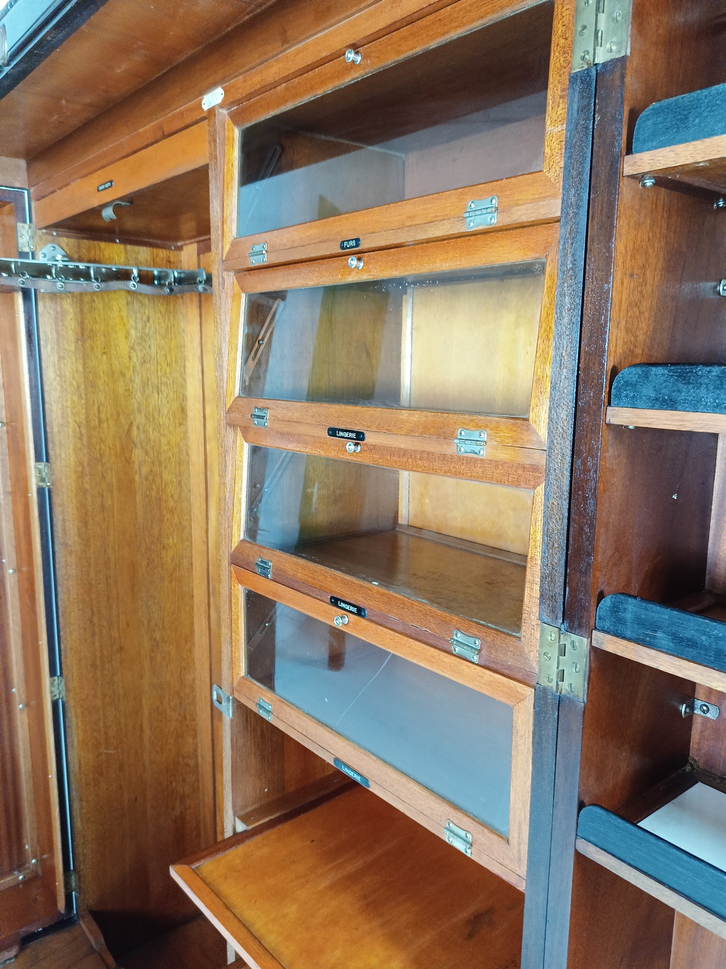 1920s, Mahogany and Oak Compactom Ltd Ladies Wardrobe