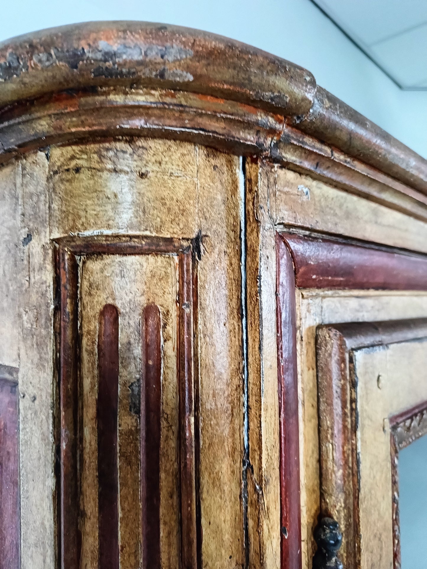 Antique Painted French Display Cabinet