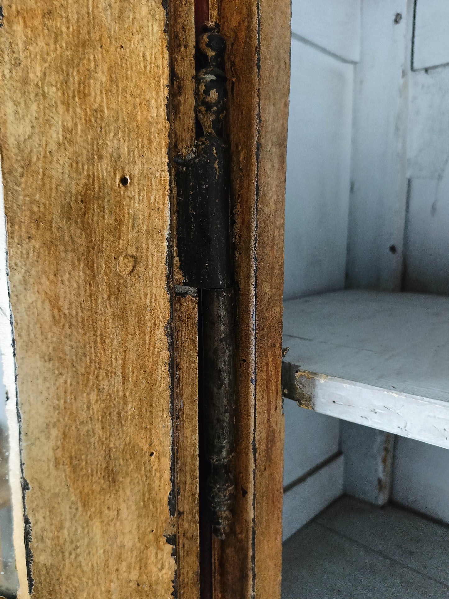 Antique Painted French Display Cabinet