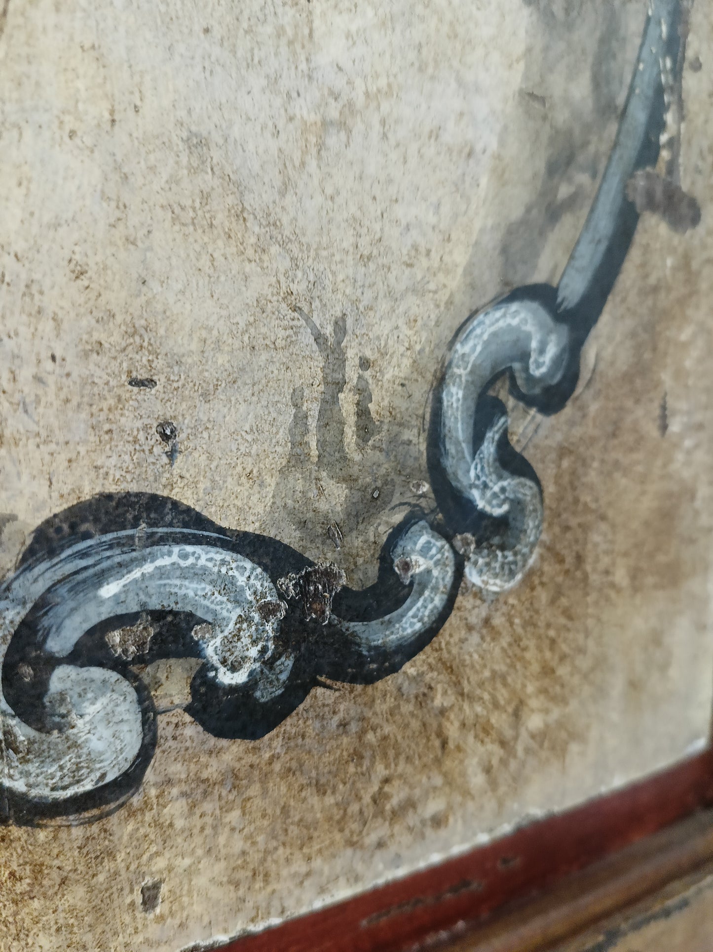 Antique Painted French Display Cabinet