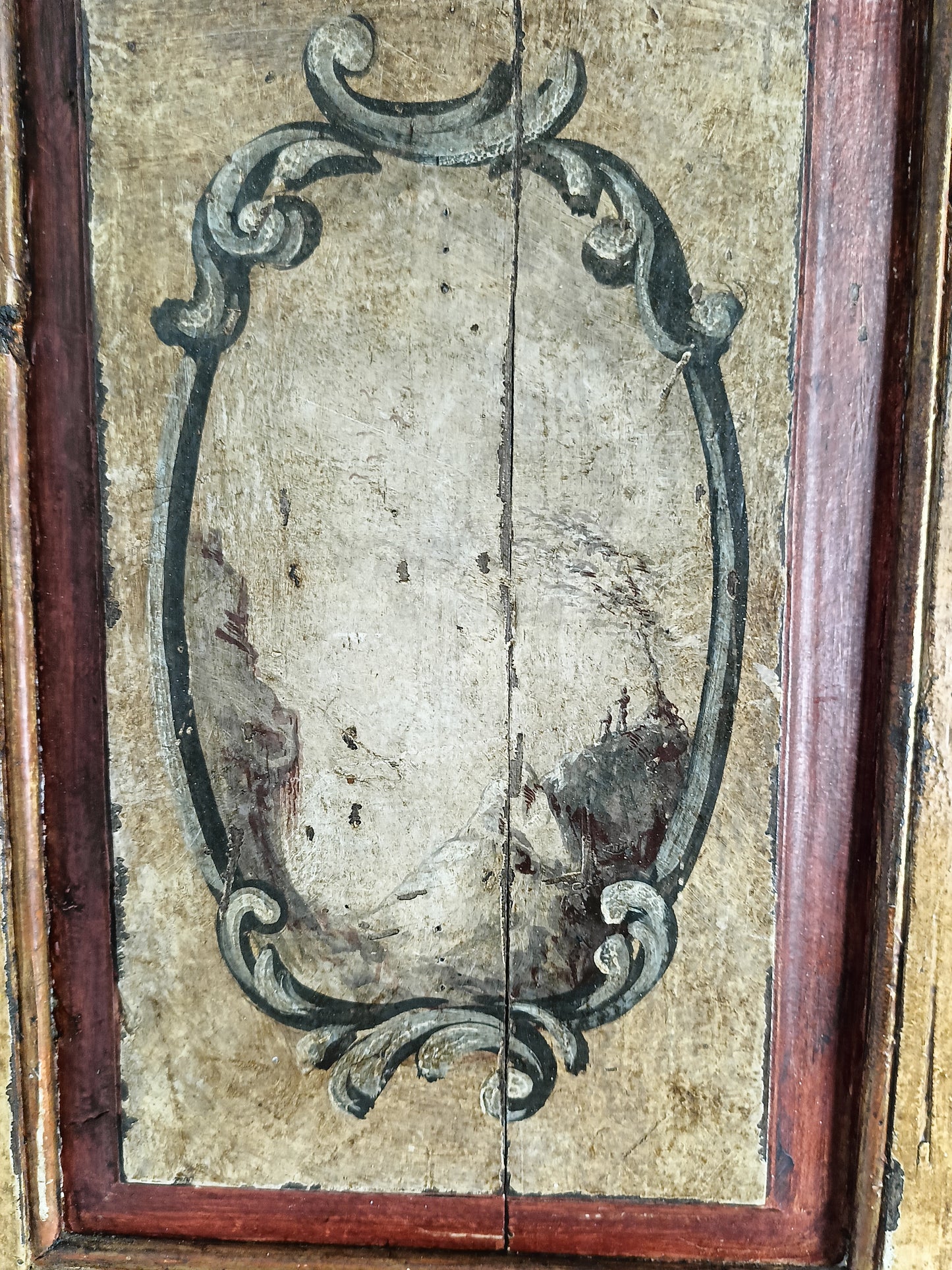 Antique Painted French Display Cabinet