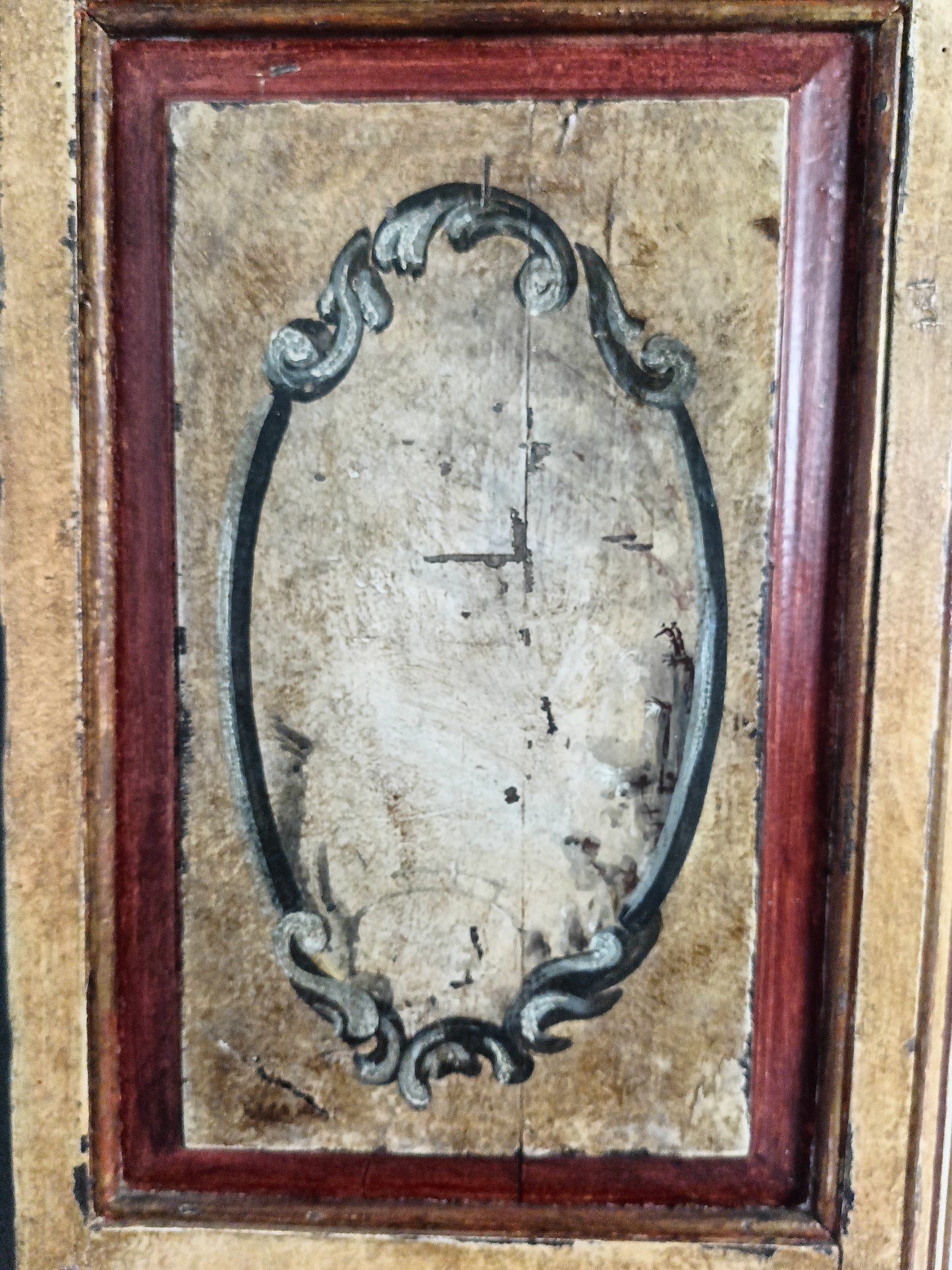 Antique Painted French Display Cabinet