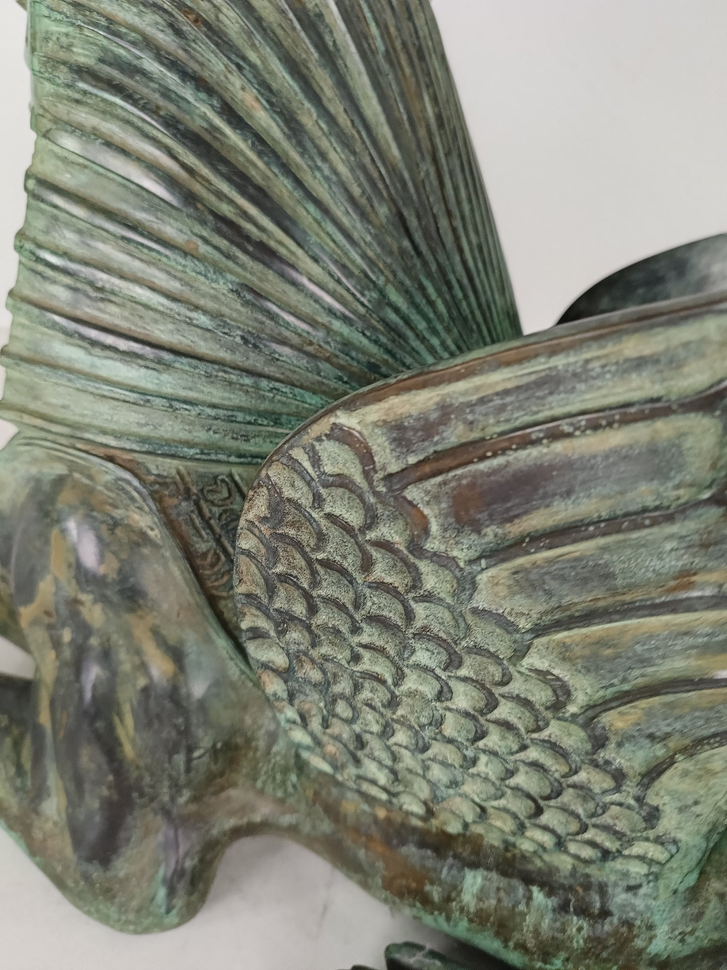 Bronze Sphinx Table With Glass Top