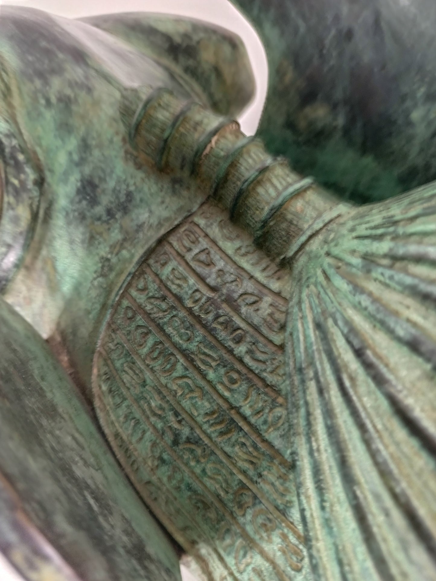 Bronze Sphinx Table With Glass Top