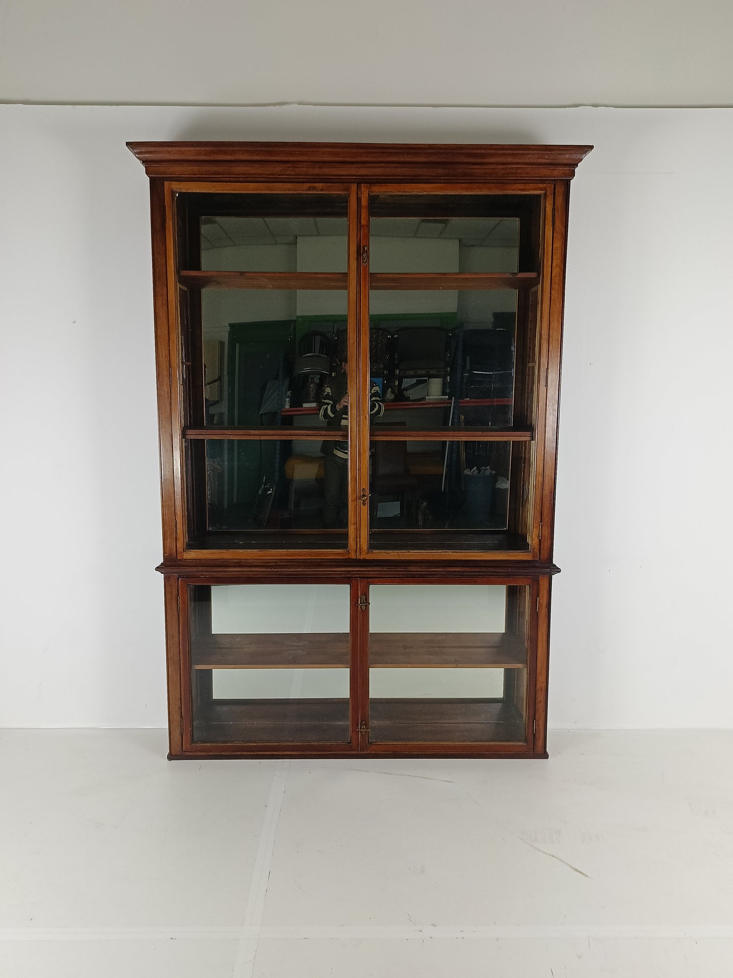 Stunning Antique Mahogany Display Cabinet