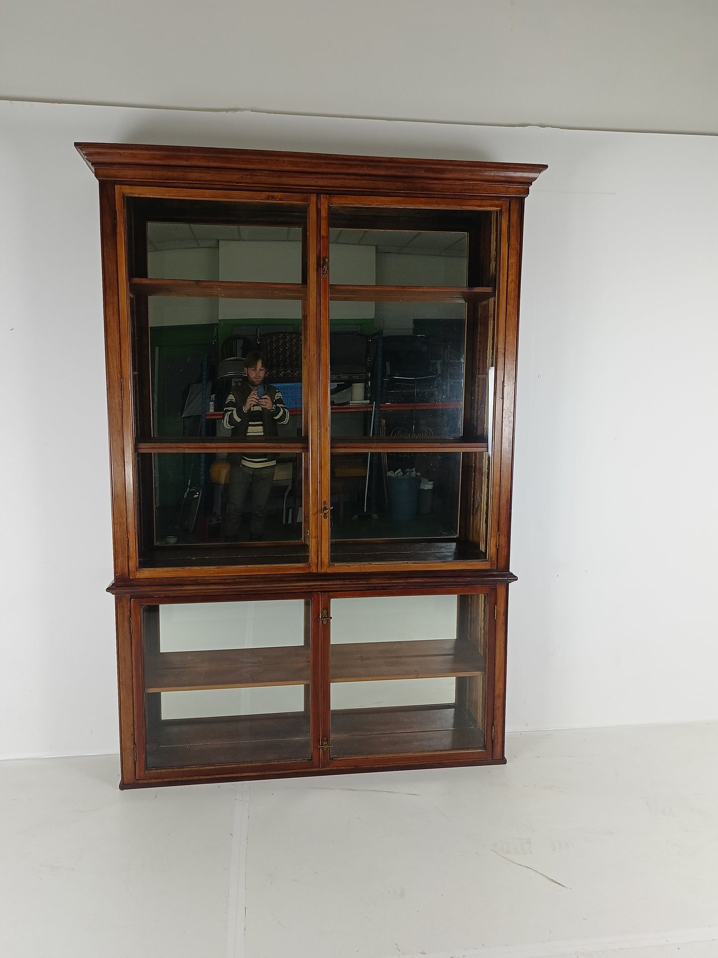 Stunning Antique Mahogany Display Cabinet