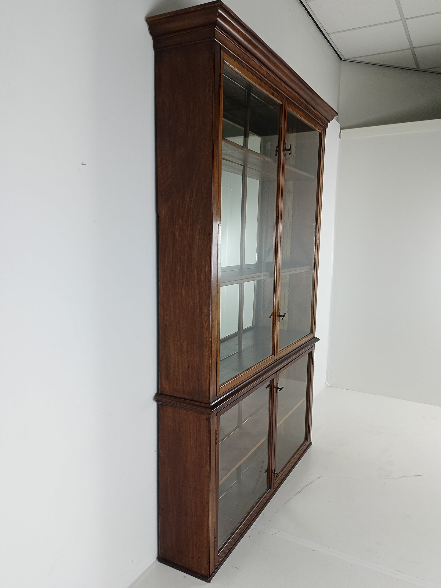 Stunning Antique Mahogany Display Cabinet