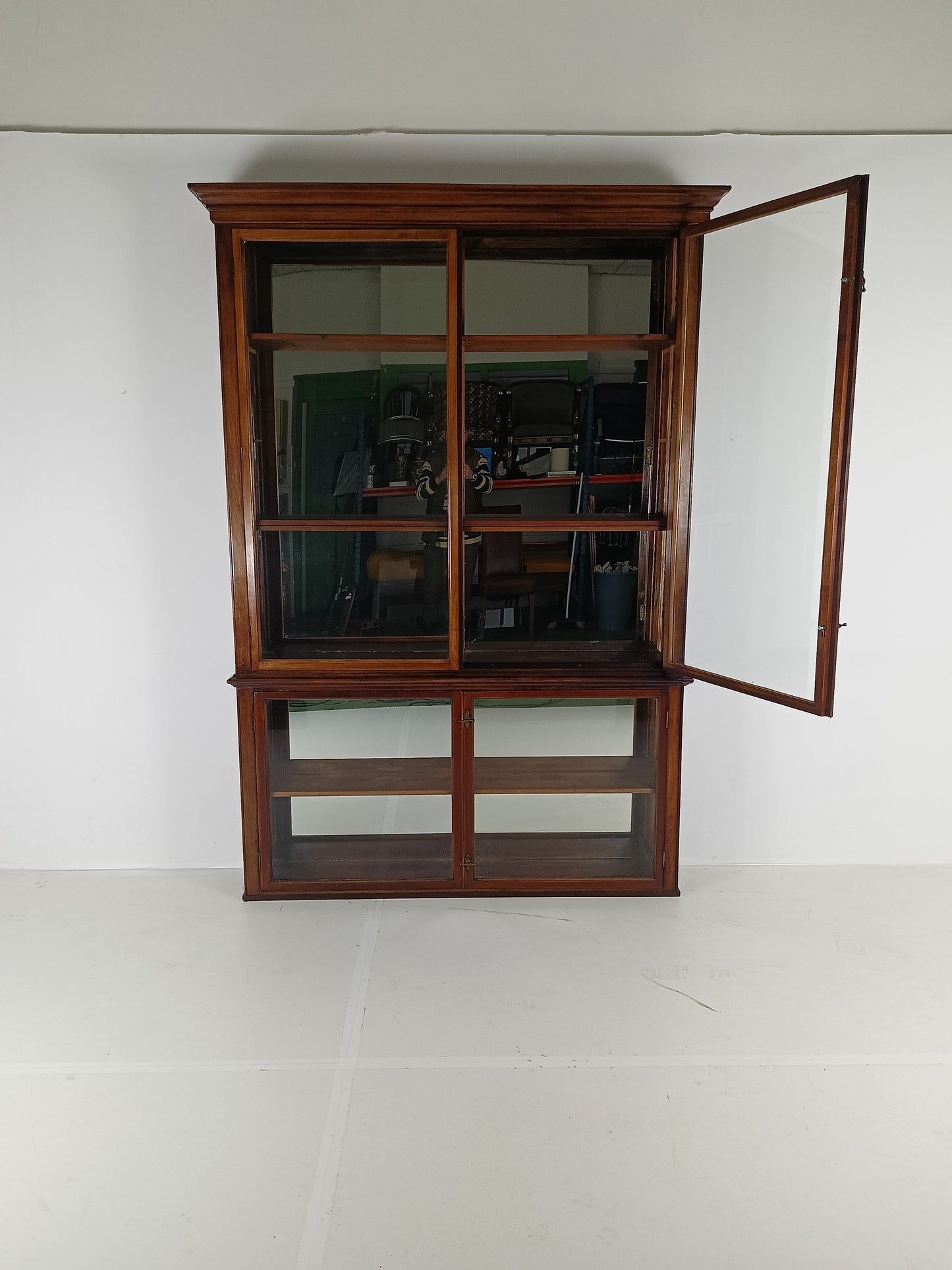 Stunning Antique Mahogany Display Cabinet