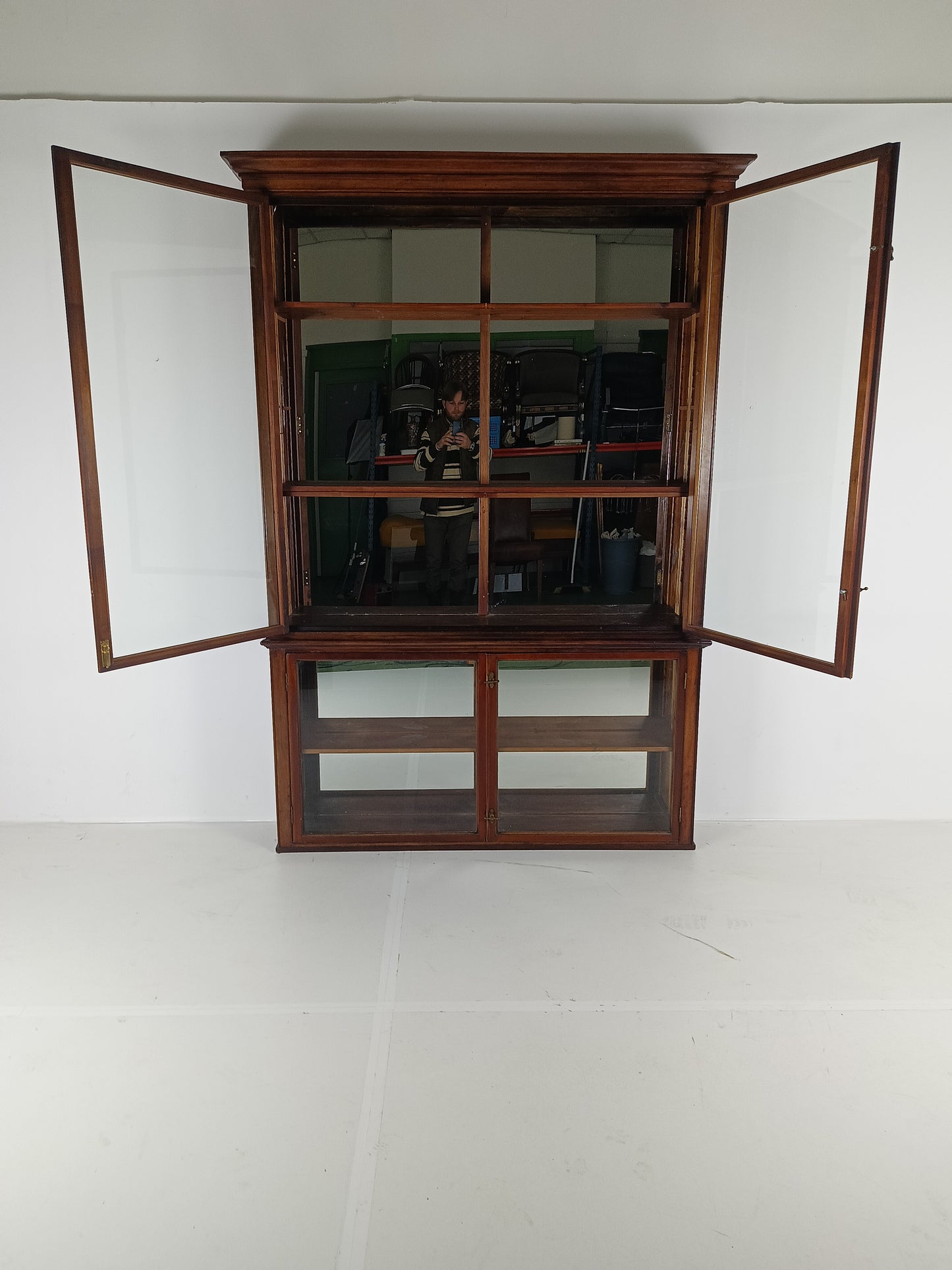 Stunning Antique Mahogany Display Cabinet