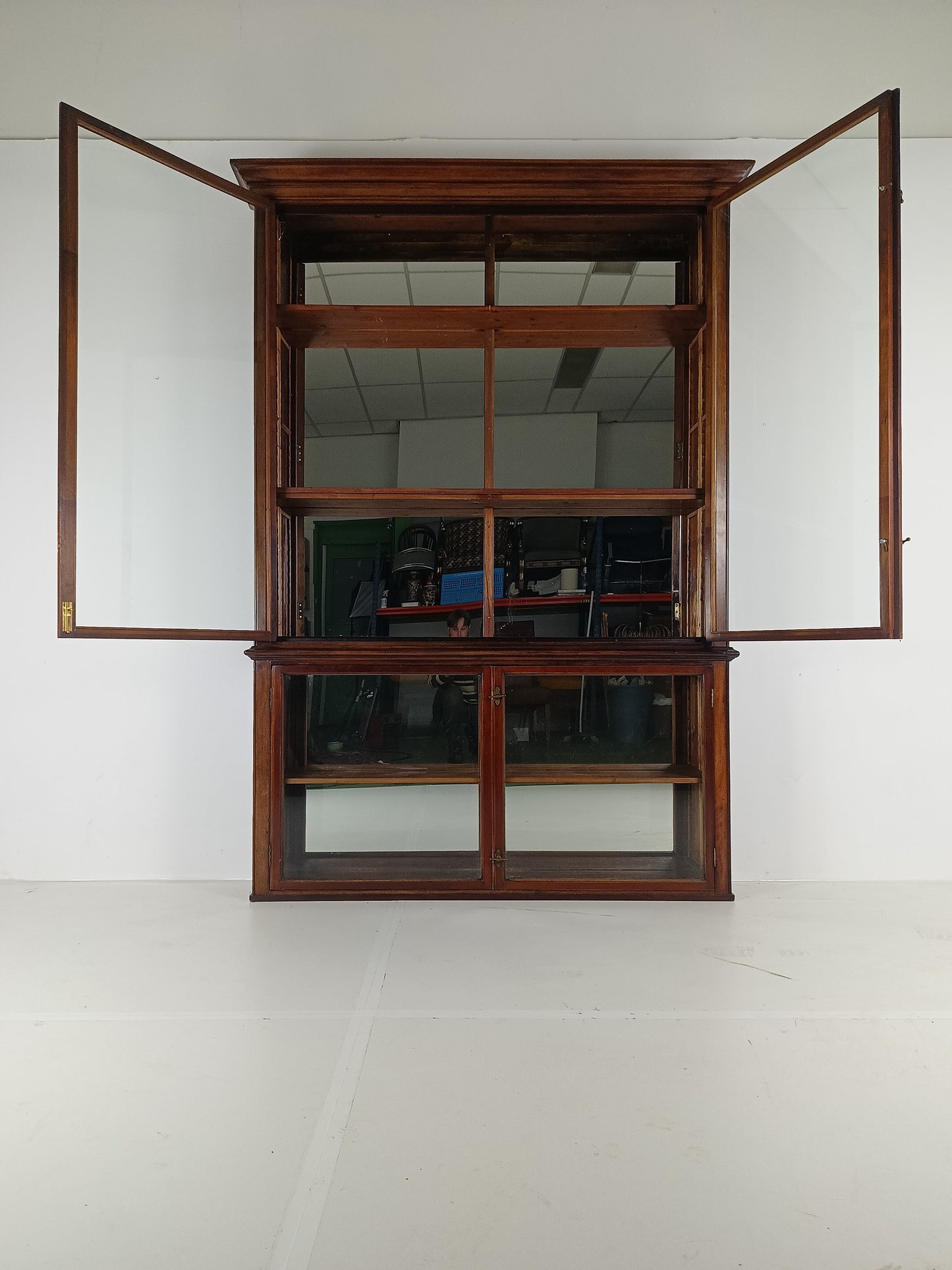 Stunning Antique Mahogany Display Cabinet