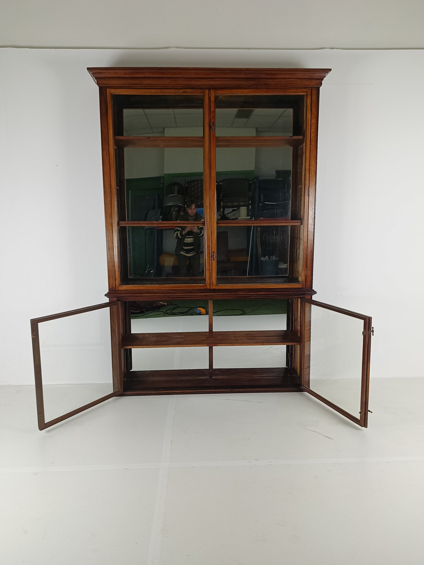 Stunning Antique Mahogany Display Cabinet