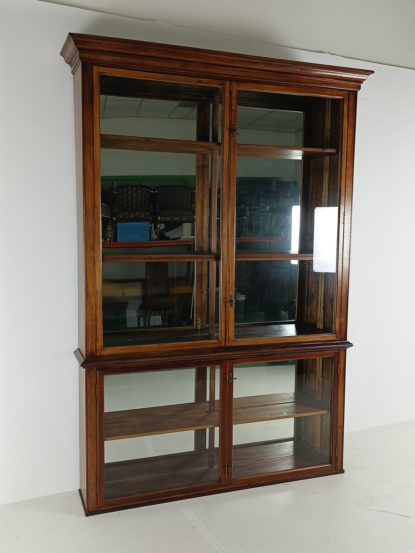 Stunning Antique Mahogany Display Cabinet